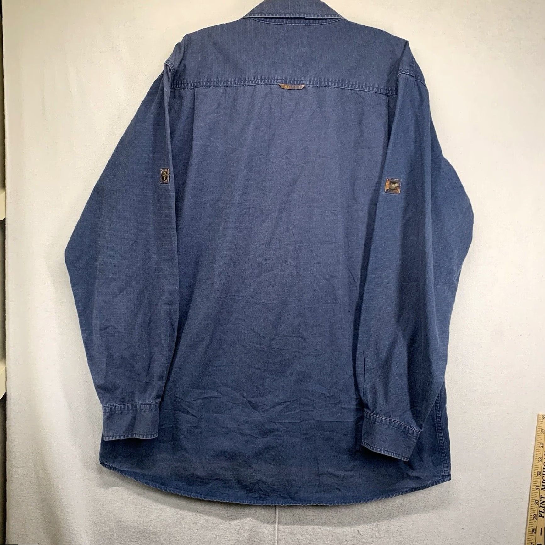 Vintage VINTAGE L.L. Bean Heavyweight Rip-Stop Cotton Button-Up Shirt LT Blue Camo Outdoor Classic Mens Size US L / EU 52-54 / 3 - 2 Thumbnail