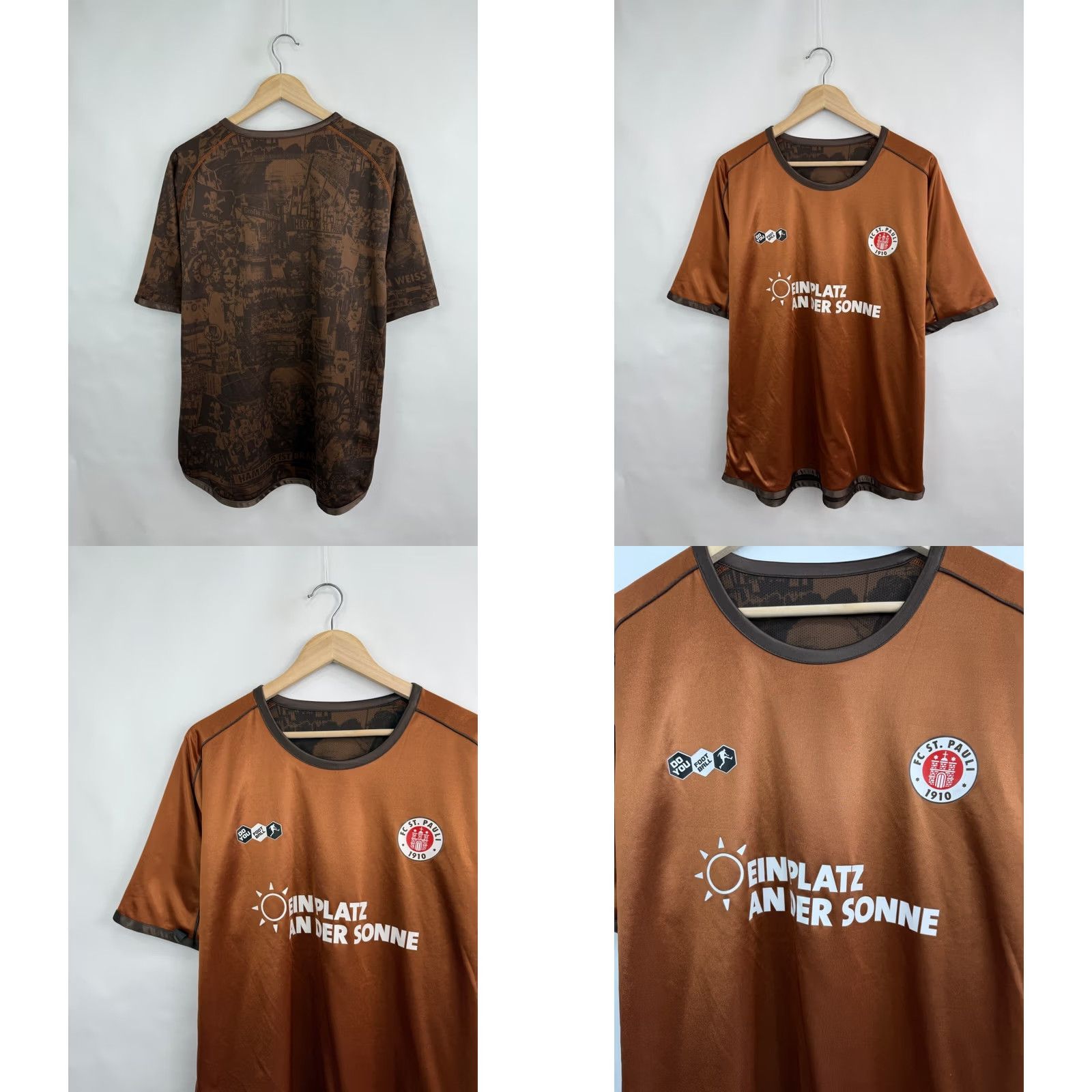 Vintage Do You Football Jersey Shirt Mens XXL Brown Y2K St. Pauli 2010/11 Two-Sided Two-Sided Jersey Size US XXL / EU 58 / 5 - 8 Thumbnail