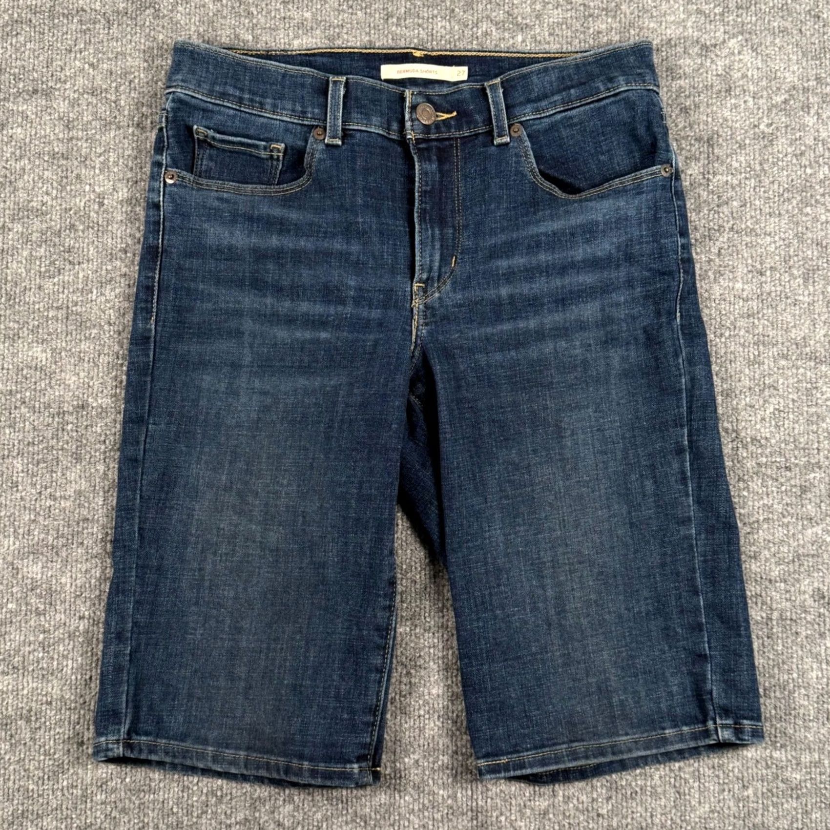 CO Levi Strauss Co Womens Bermuda Denim Jean Shorts Sz 27 Mid Rise Summer Y2K Retro Size 27" / US 4 / IT 40 - 2 Thumbnail