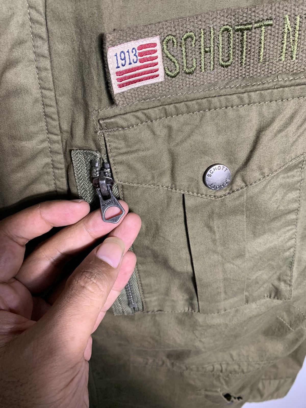 Schott × Vintage Schott M65 x Cuento Military Jacket 🧥 Size US L / EU 52-54 / 3 - 3 Thumbnail