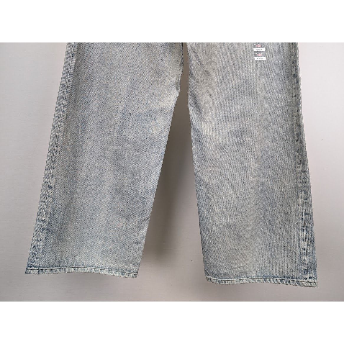 Balenciaga o1rshd1 Organic Japanese Twill Sticker Baggy Pant Dirty Blue Size US 30 / EU 46 - 10 Thumbnail