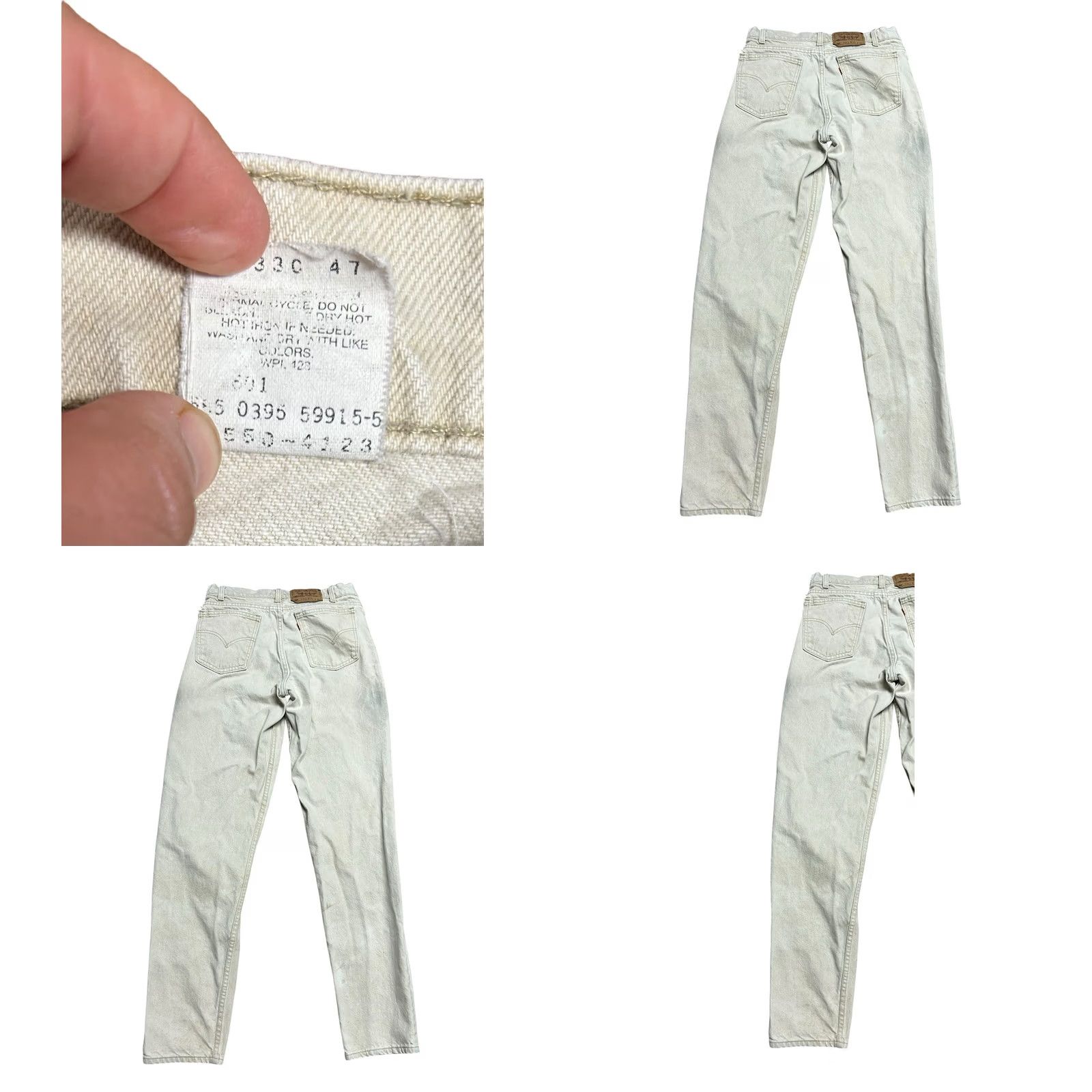 Levi's VINTAGE Levi's 550 Jeans Regular 32x34 Beige Cream 90s Tapered Leg USA Read Size US 32 / EU 48 - 8 Thumbnail