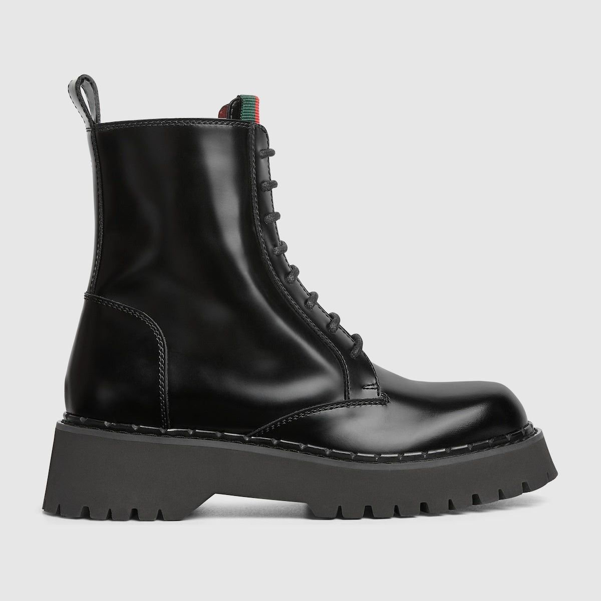 Gucci Web Lace Up Ankle Boots SIZE 38