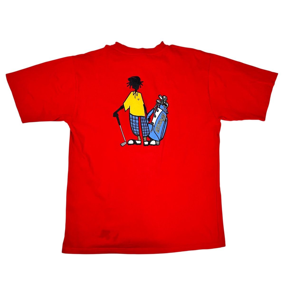Stussy Vintage 90s Stussy Rasta Golf Stickman T-Shirt Made In USA Size US L / EU 52-54 / 3 - 2 Thumbnail