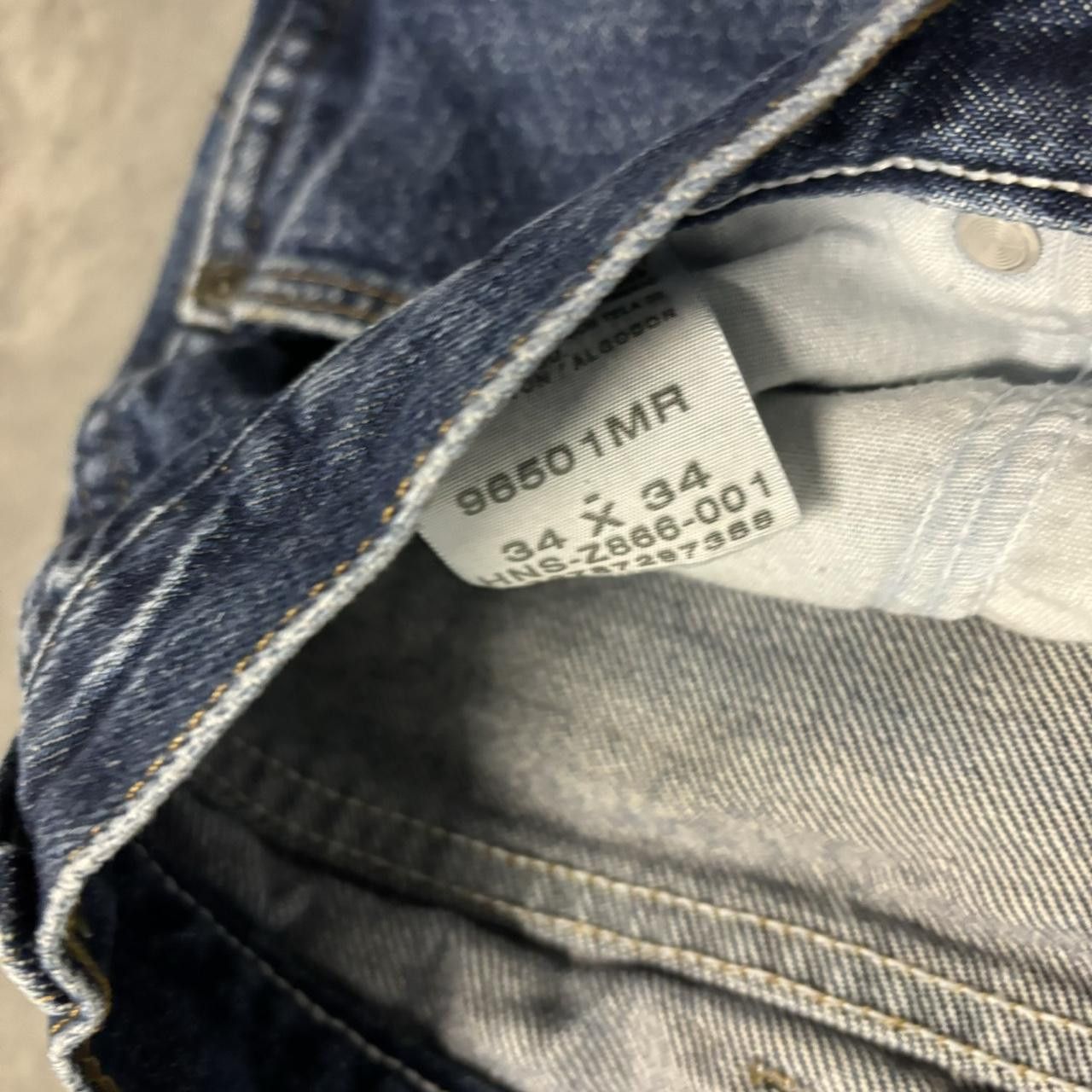 Japanese Brand × Vintage Crazy Vintage Y2K/2000s Grunge Faded Dark Wash Denim Jeans! Size US 33 - 8 Thumbnail