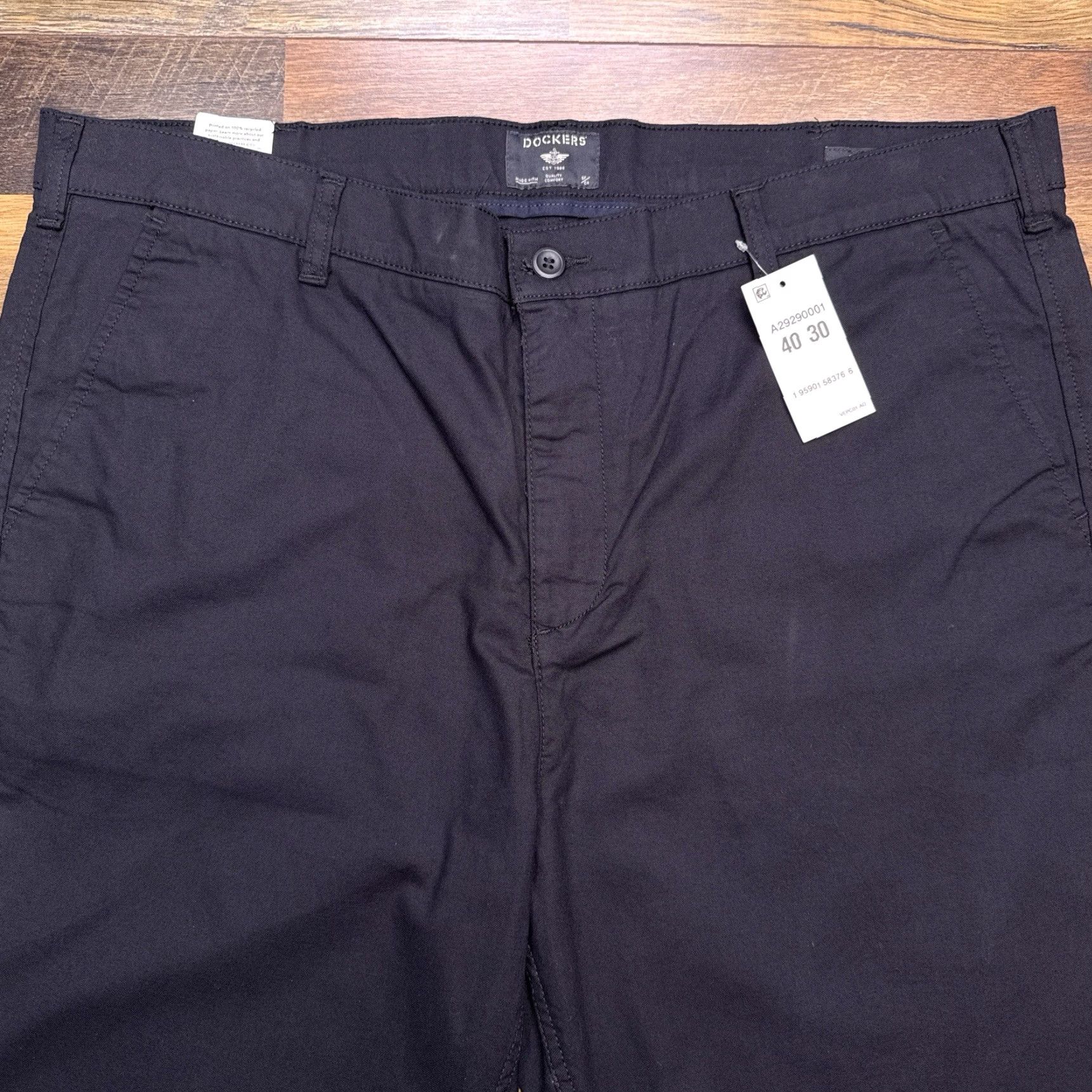 Dockers Dockers Chino Pants Mens 40x30 Straight Fit Navy Blue Mid Rise Stretch New Size US 40 / EU 56 - 2 Thumbnail