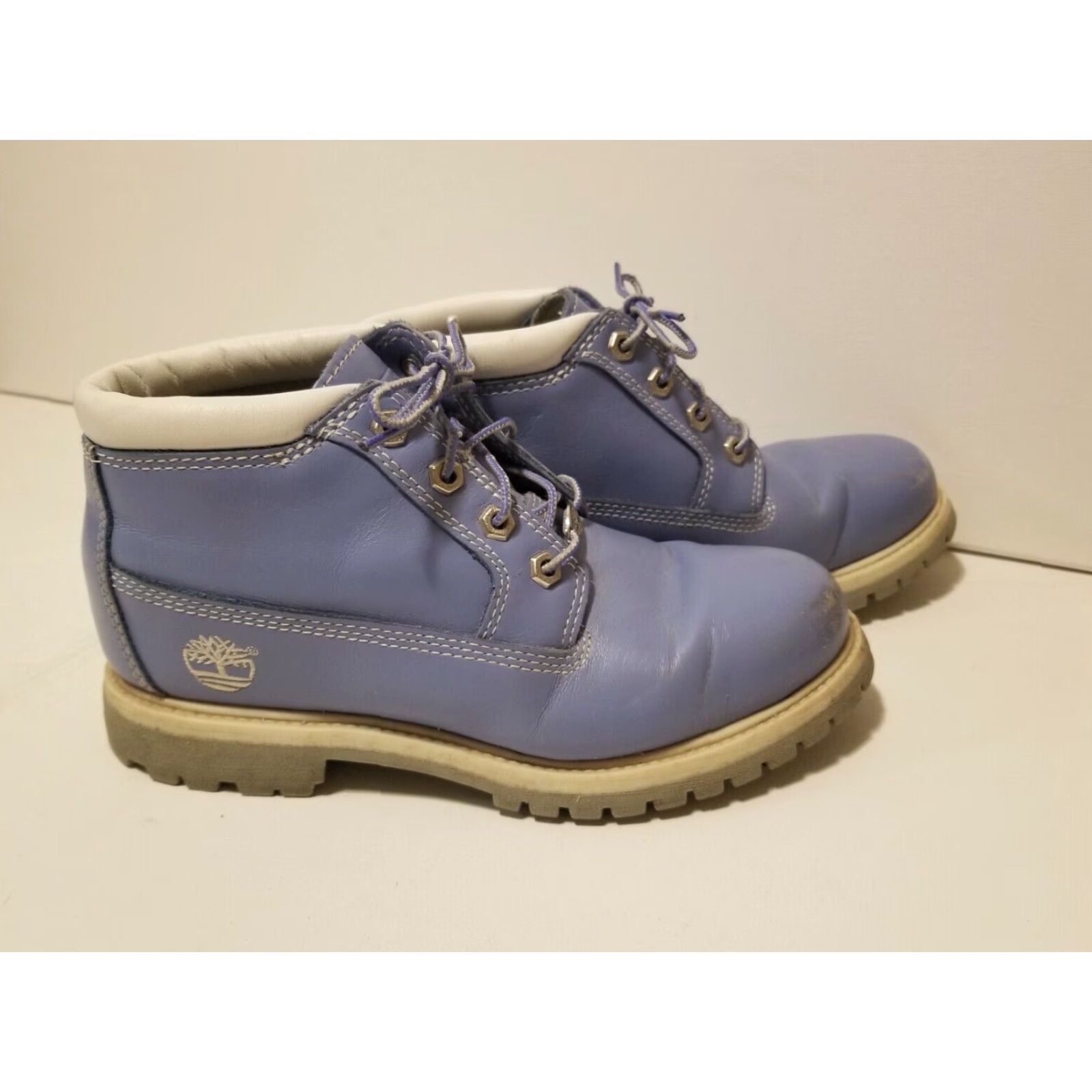 Timberland Timberland Leather Nellie Ankle Boots Womens 7.5 Blue Waterproof Casual Workwear Chunky Heel Size US 7.5 / IT 37.5 - 2 Thumbnail
