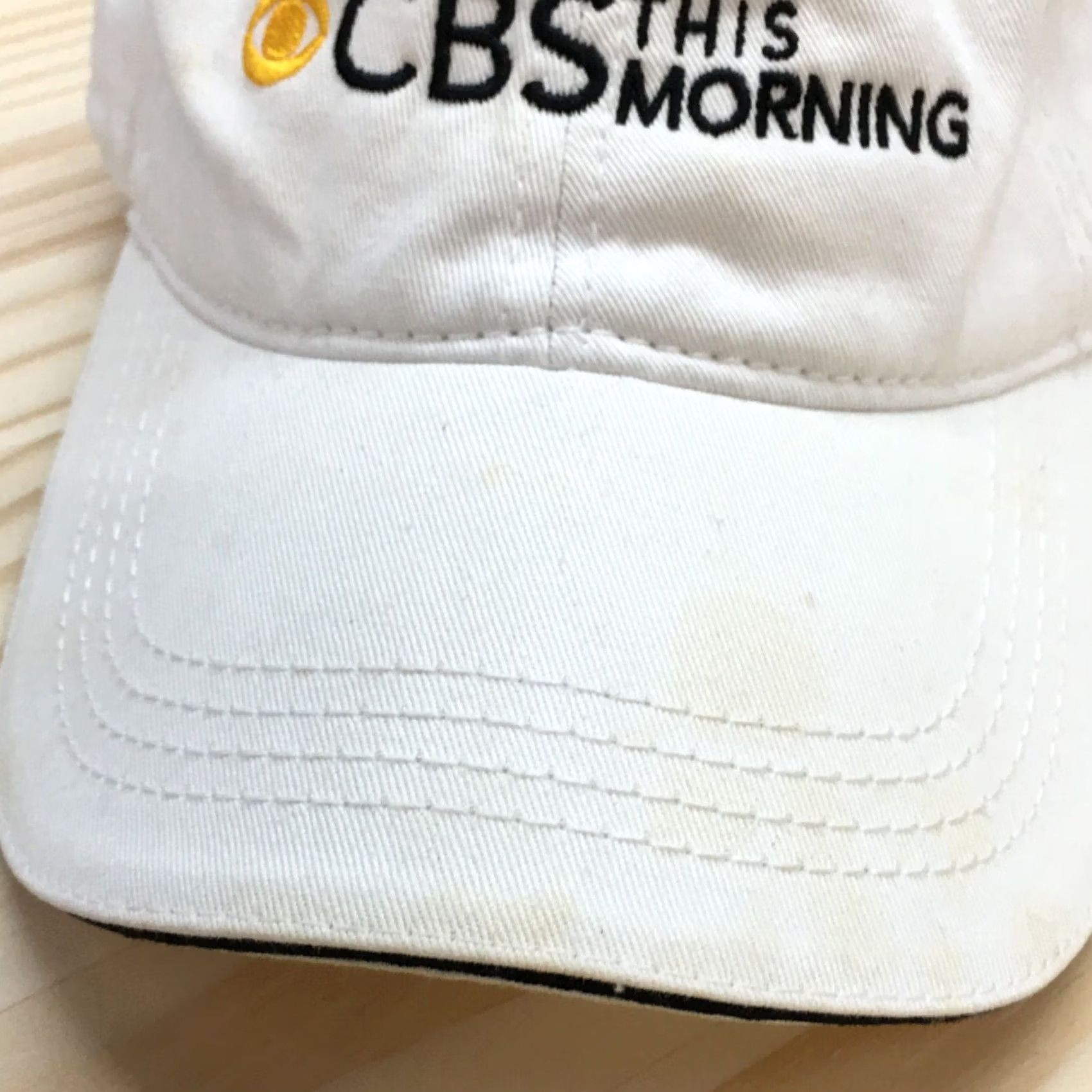 Logo 7 CBS This Morning Cap America Baseball Hat White One Size Embroidered Logo Mens Size ONE SIZE - 3 Thumbnail