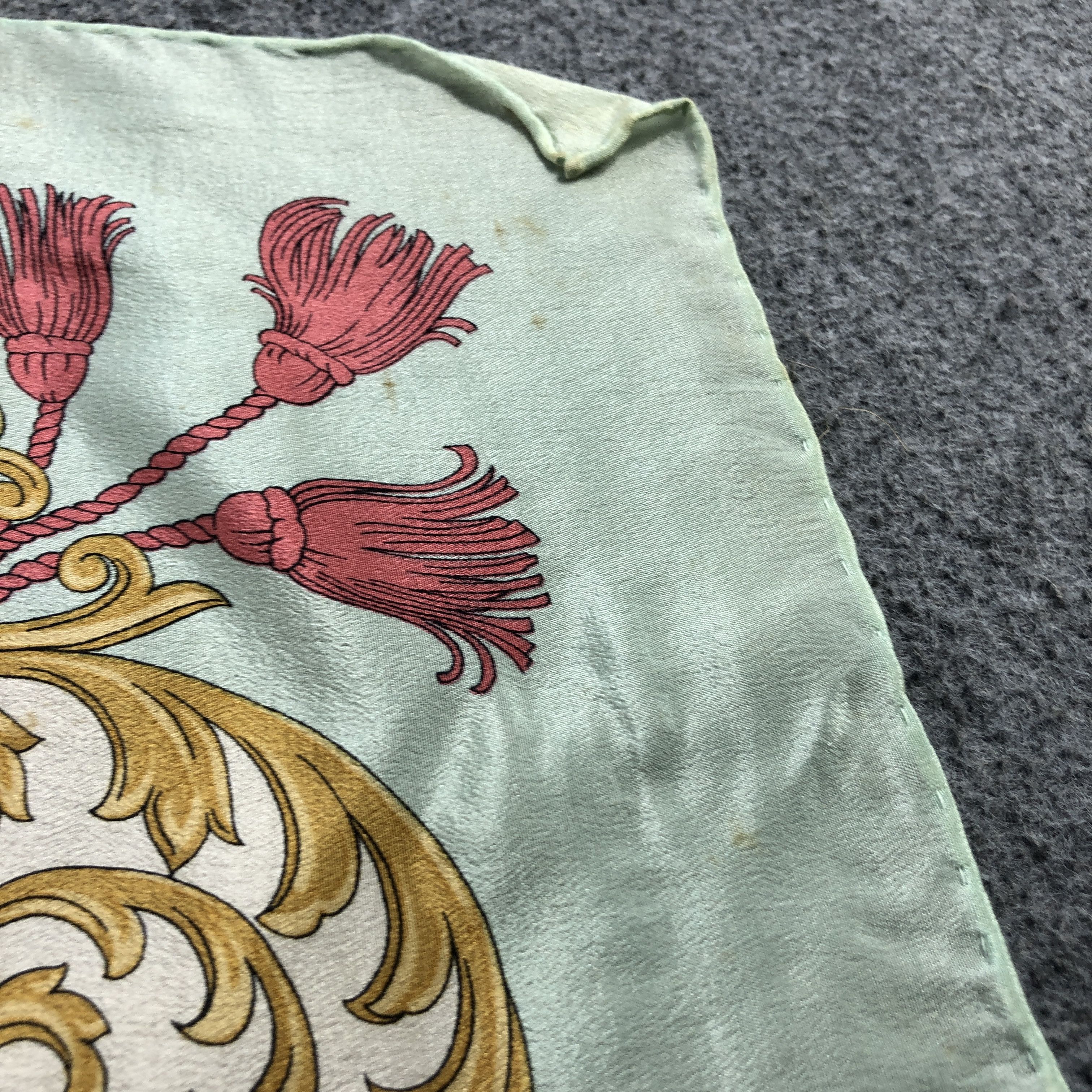 Japanese Brand Luxury Tassels Hand Rolled Silk Scarf M1063 Size ONE SIZE - 12 Thumbnail