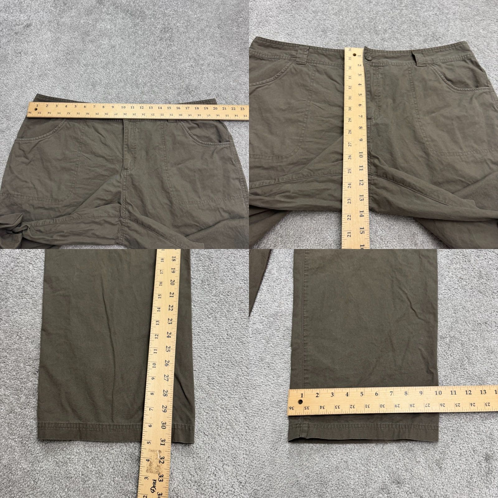 Vintage Columbia Chino Pants Womens Plus 18W Straight Leg 31in Inseam Green Cotton Field Outdoor Casual Travel Holiday 90s Theme Mens Womens Girls Size 40" / US 18 - 9 Thumbnail