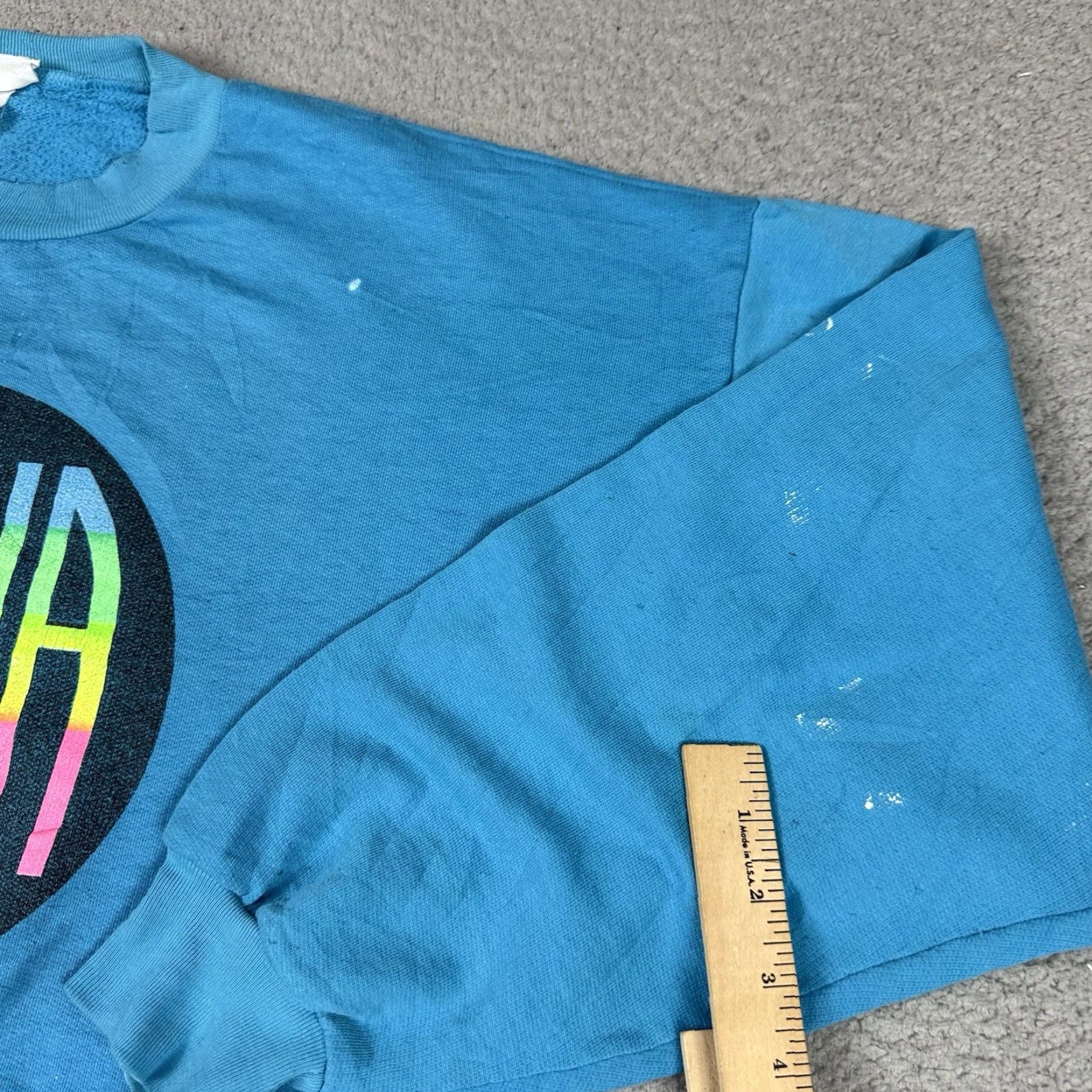 Vintage VINTAGE Aloha Sport Sweatshirt Adult Medium Blue Neon Hawaii 90s Distressed Rare Size US M / EU 48-50 / 2 - 7 Thumbnail