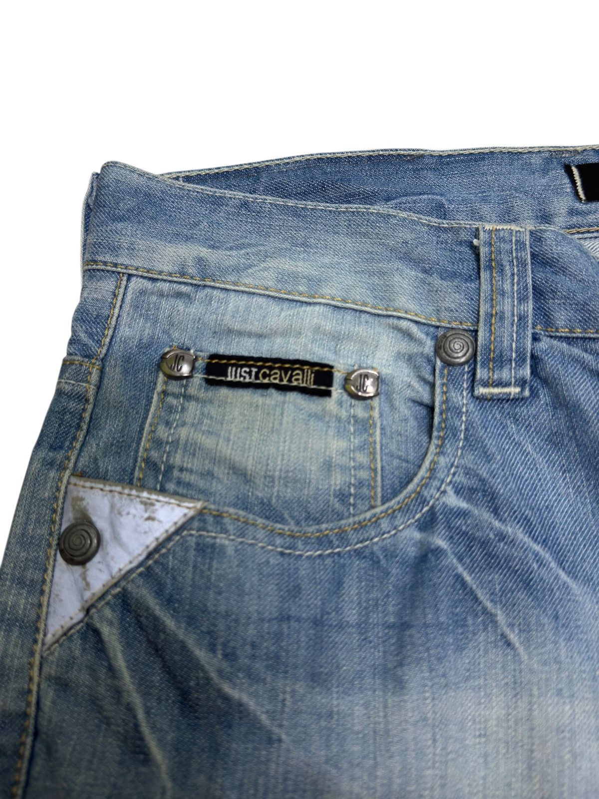Just Cavalli Vintage JUST CAVALLI CLAW MARK EMBROIDERY LOGO DENIM Size US 31 - 9 Thumbnail