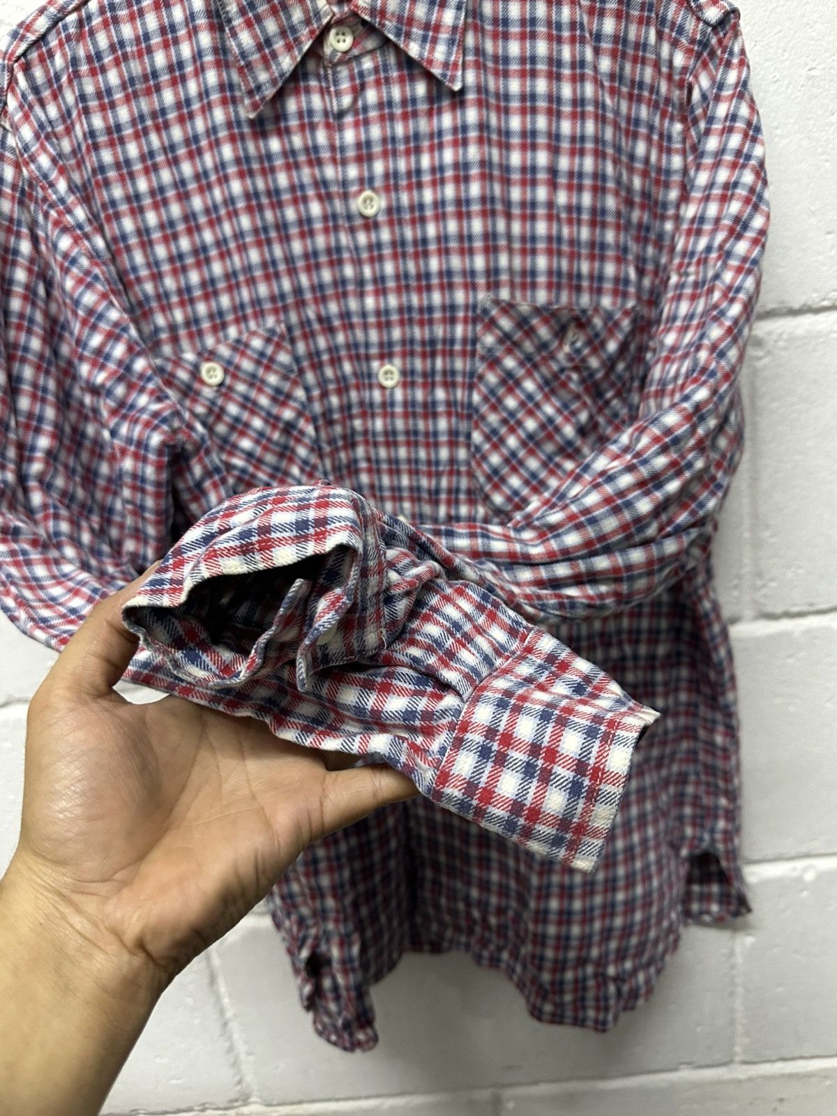 Sugar Cane × Toyo Enterprises Vintage Sugar Cane Flannel Checkered Double Pocket Button Up Size US L / EU 52-54 / 3 - 6 Thumbnail