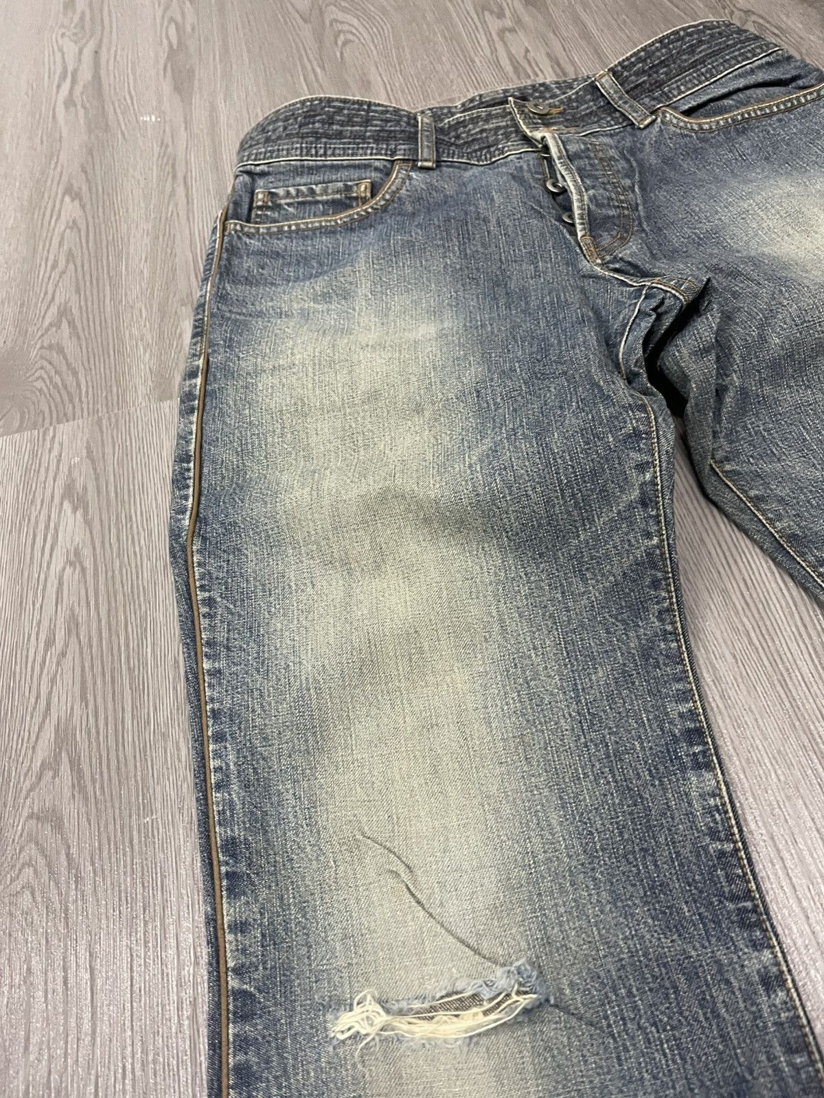 Japanese Brand × Morgan Homme Morgan Homme Flare Denim Size US 33 - 8 Thumbnail