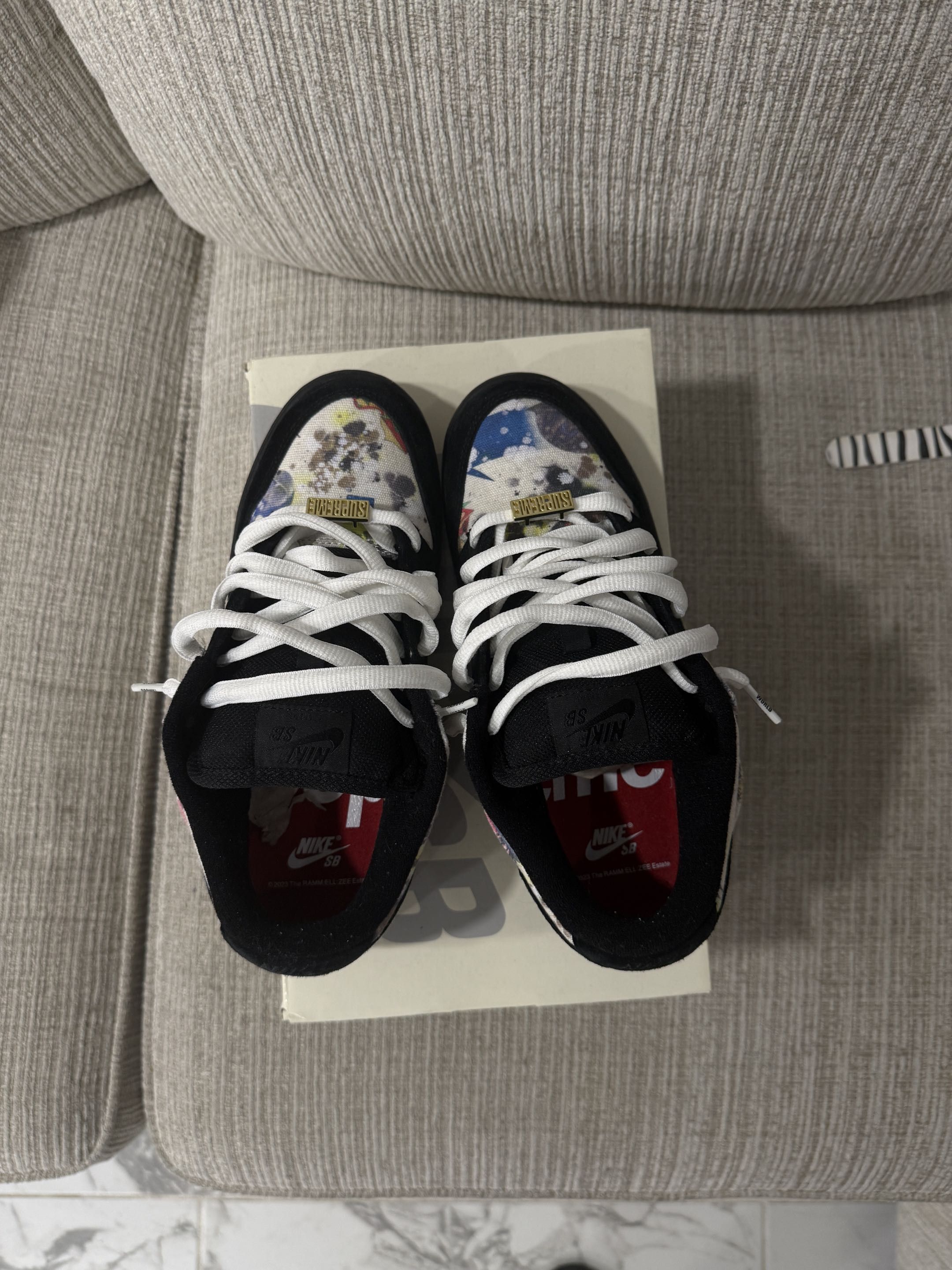 Nike × Supreme Nike Dunk Low Supreme Rammellzee Size US 7.5 / EU 40-41 - 4 Thumbnail