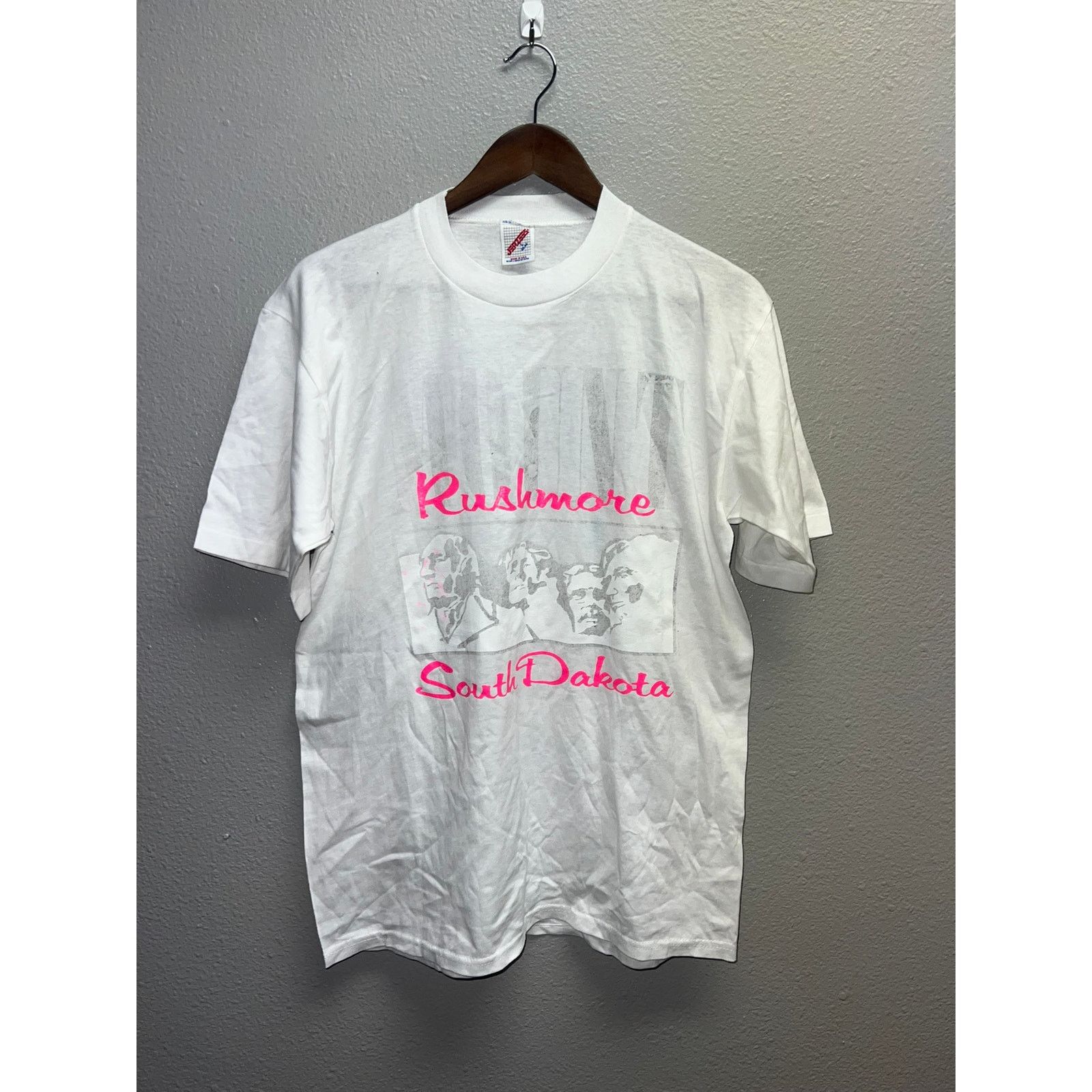 Jerzees Vintage Sample Shirt Mount Rushmore South Dakota Tee 90s L Size US L / EU 52-54 / 3 - 1 Thumbnail