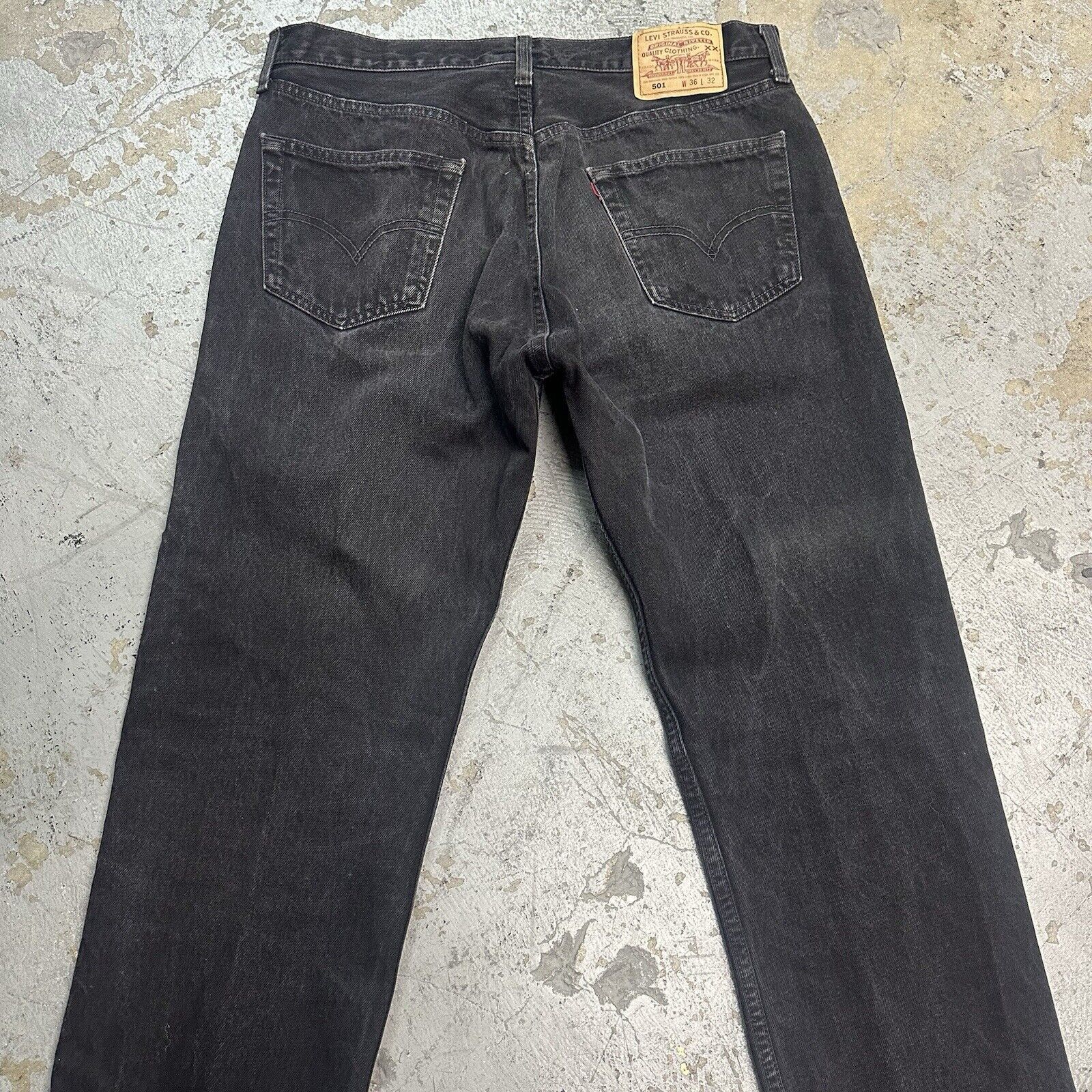 Vintage 90s Levi’s Black Denim Jeans Size 36x32 Made In USA
