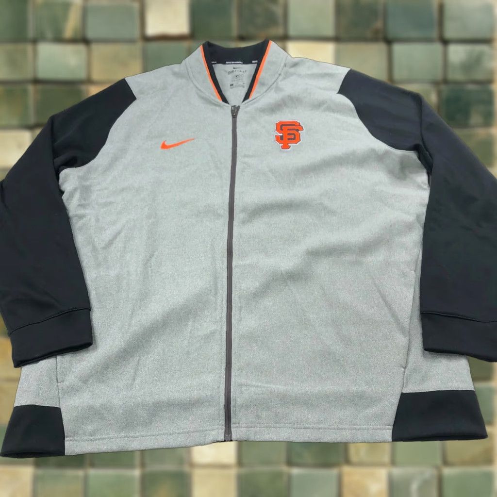 Nike Nike San Francisco Giants MLB Jacket Mens XL Gray Black Full Zip Size US XL / EU 56 / 4 - 1 Thumbnail
