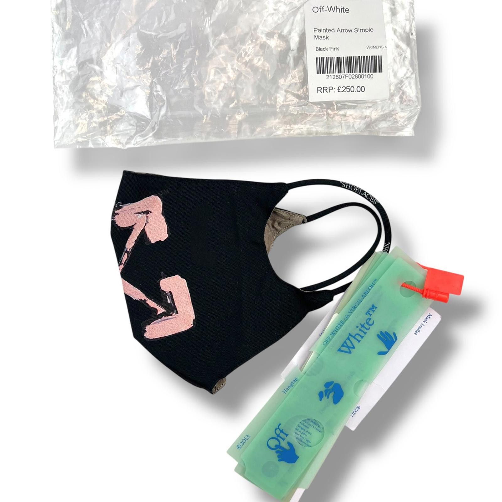 Off-White Off-White Painted Arrows Face Mask Black Pink Size ONE SIZE - 2 Thumbnail
