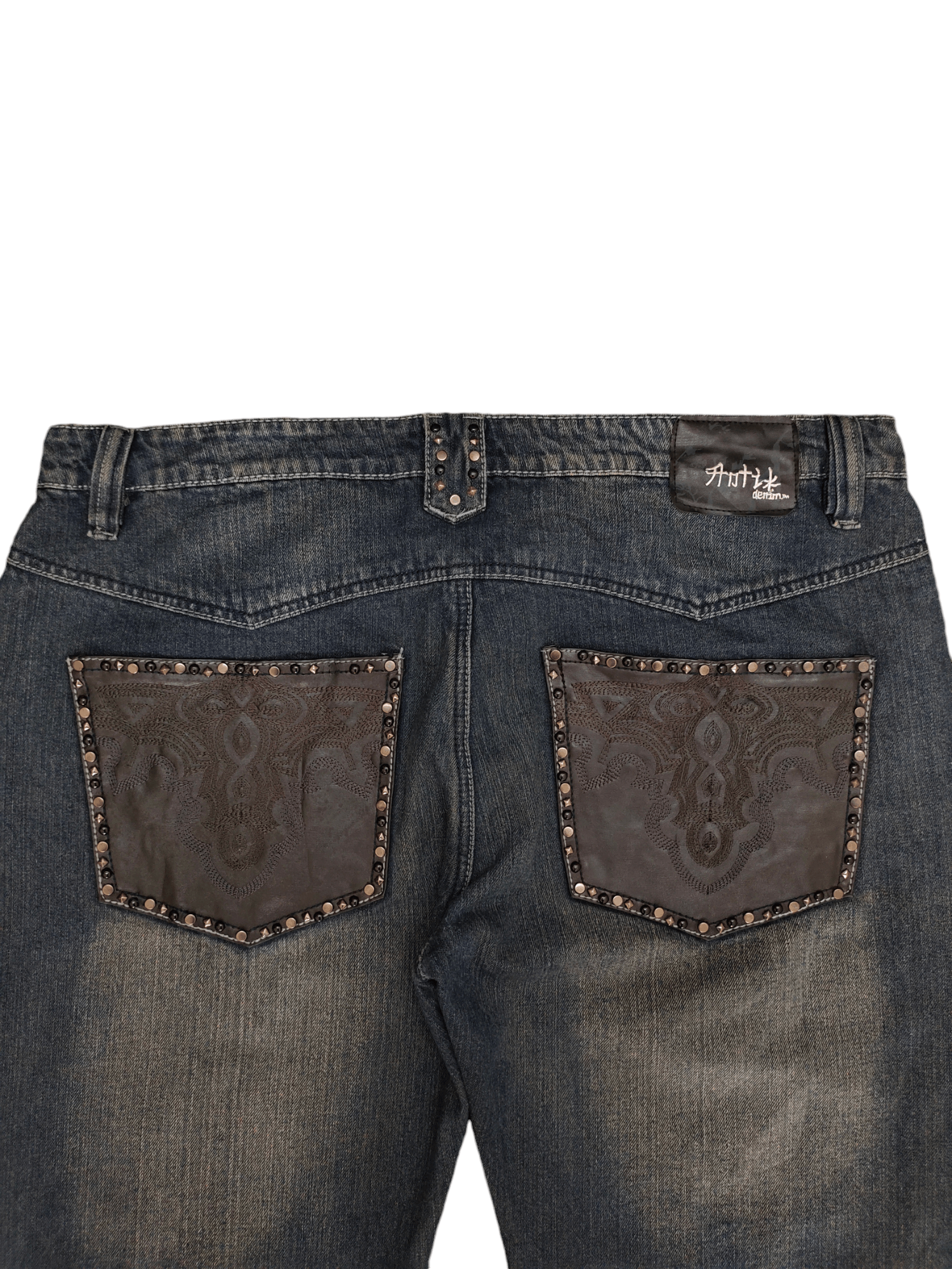 Antik Denim Vintage Y2k Antik Denim Studded Tribal Pocket Loose Jeans Size US 40 / EU 56 - 13 Thumbnail