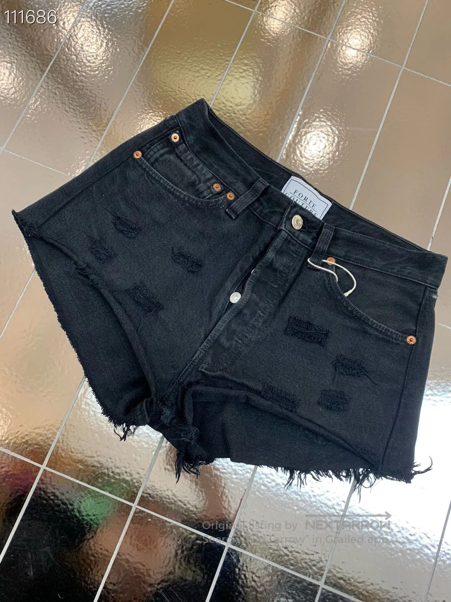 forte_forte FORTE Distressed Denim Shorts 27. Size 27" / US 4 / IT 40 - 1 Thumbnail
