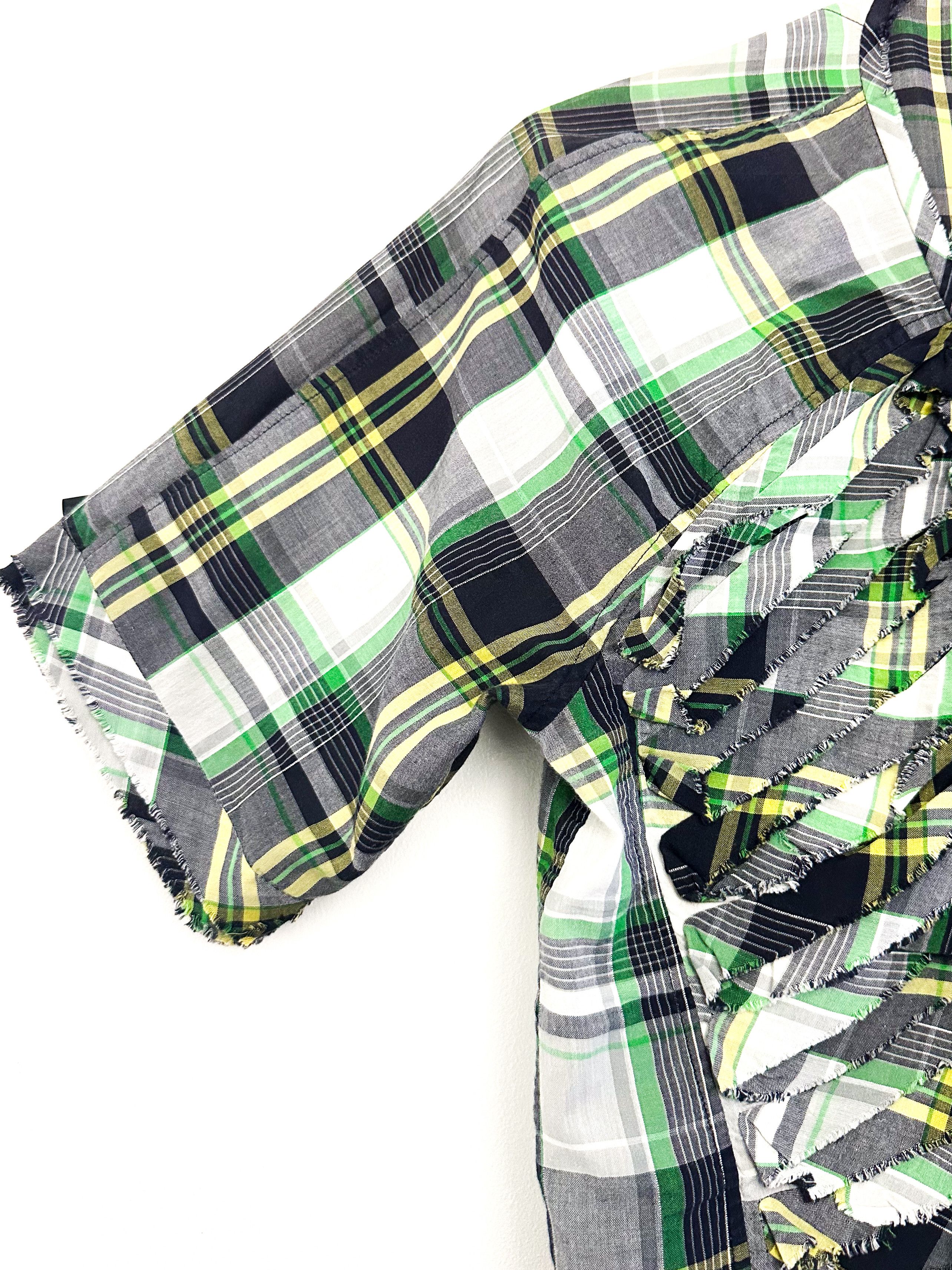 Zucca ZUCCA SKELETON DISTRESSED PLAID SHIRT Size S / US 4 / IT 40 - 3 Thumbnail