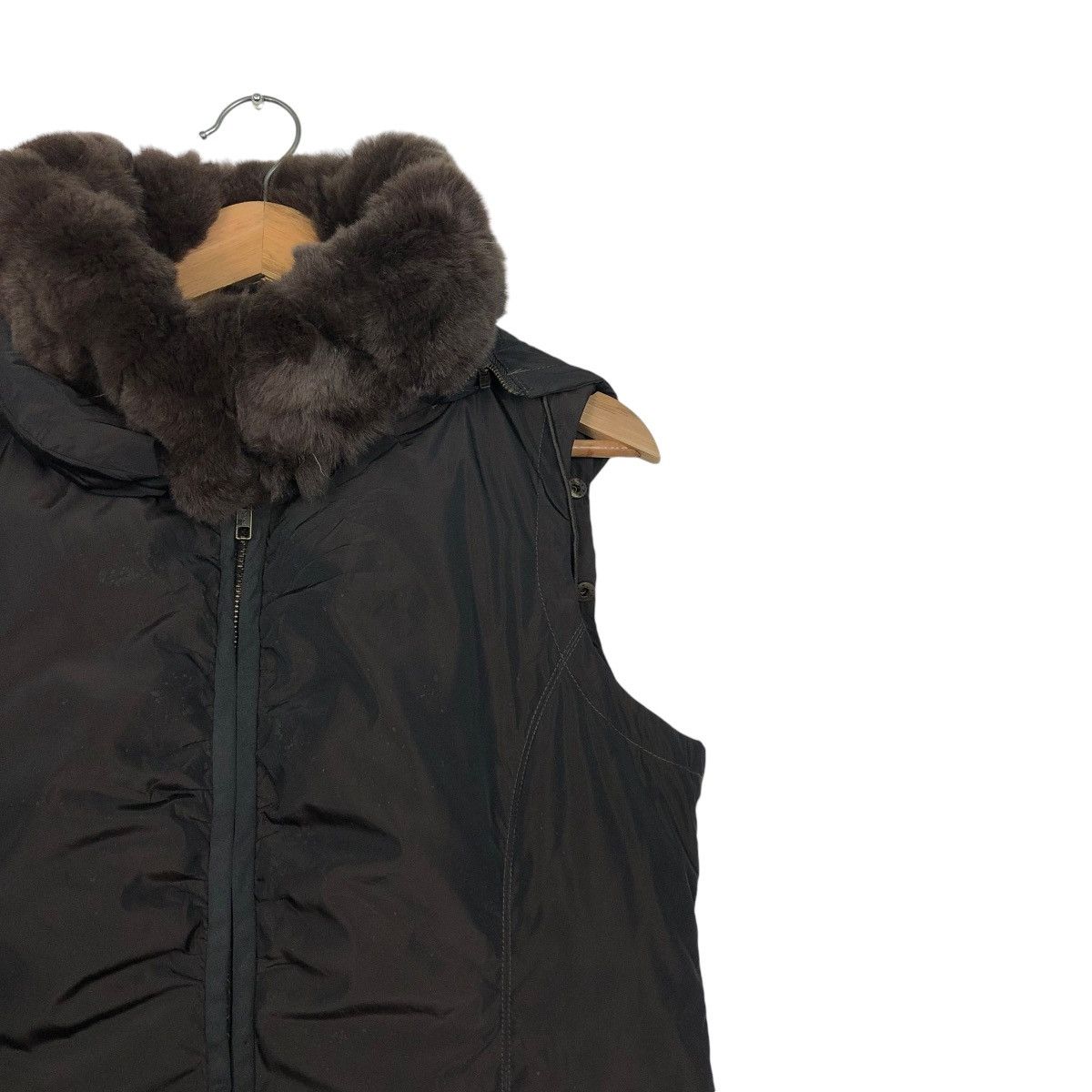 Japanese Brand 🔥VINTAGE BIKER VEST VENT DE MER MINK FUR COLLAR Size US M / EU 48-50 / 2 - 8 Thumbnail