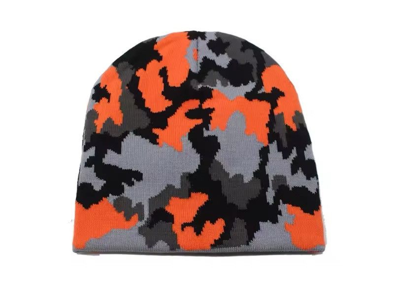 Japanese Brand Camouflage Knitted Elastic Beanie Hat Size ONE SIZE - 2 Thumbnail