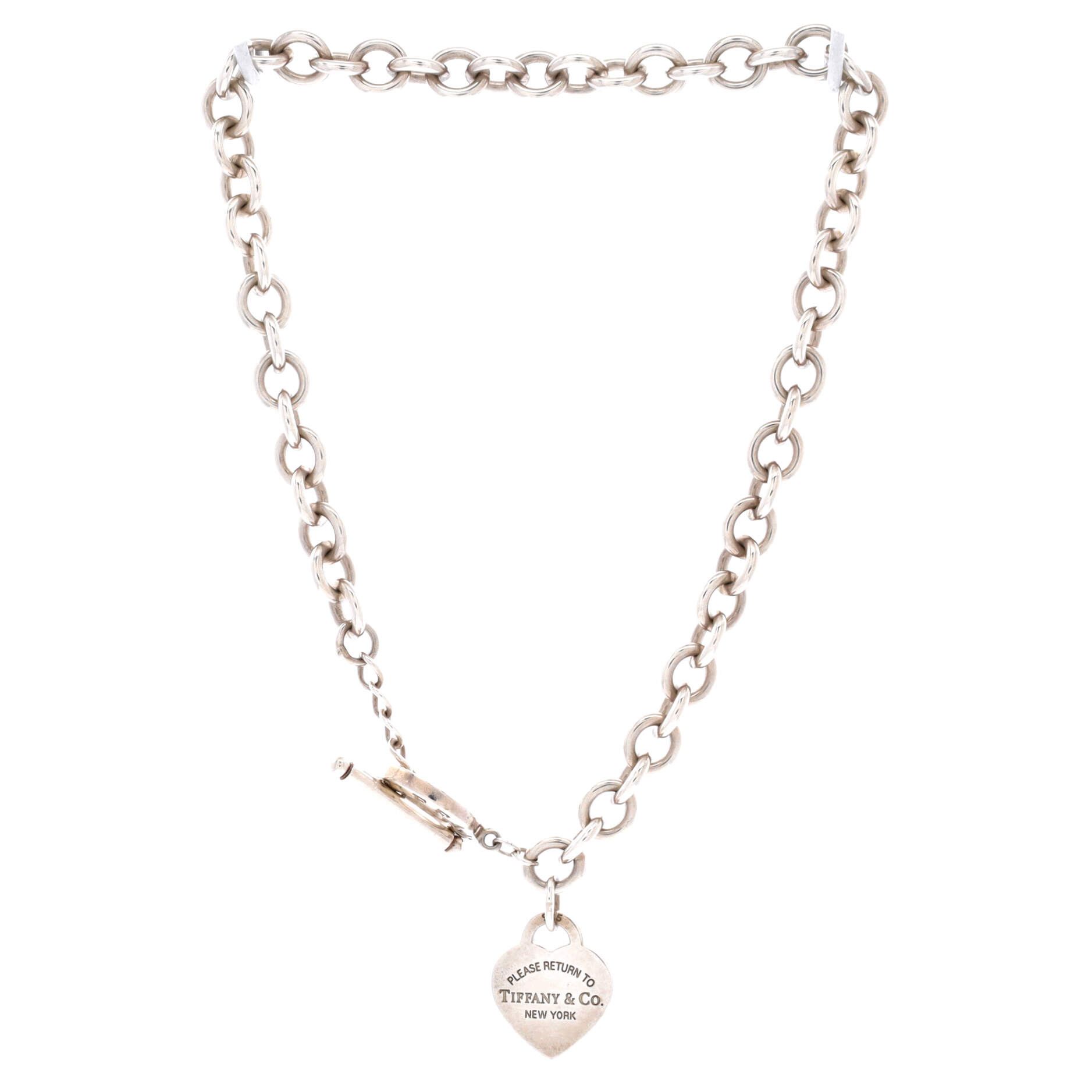 Tiffany & Co. Heart Tag Toggle Chain Necklace Sterling Silver Size ONE SIZE - 1 Thumbnail