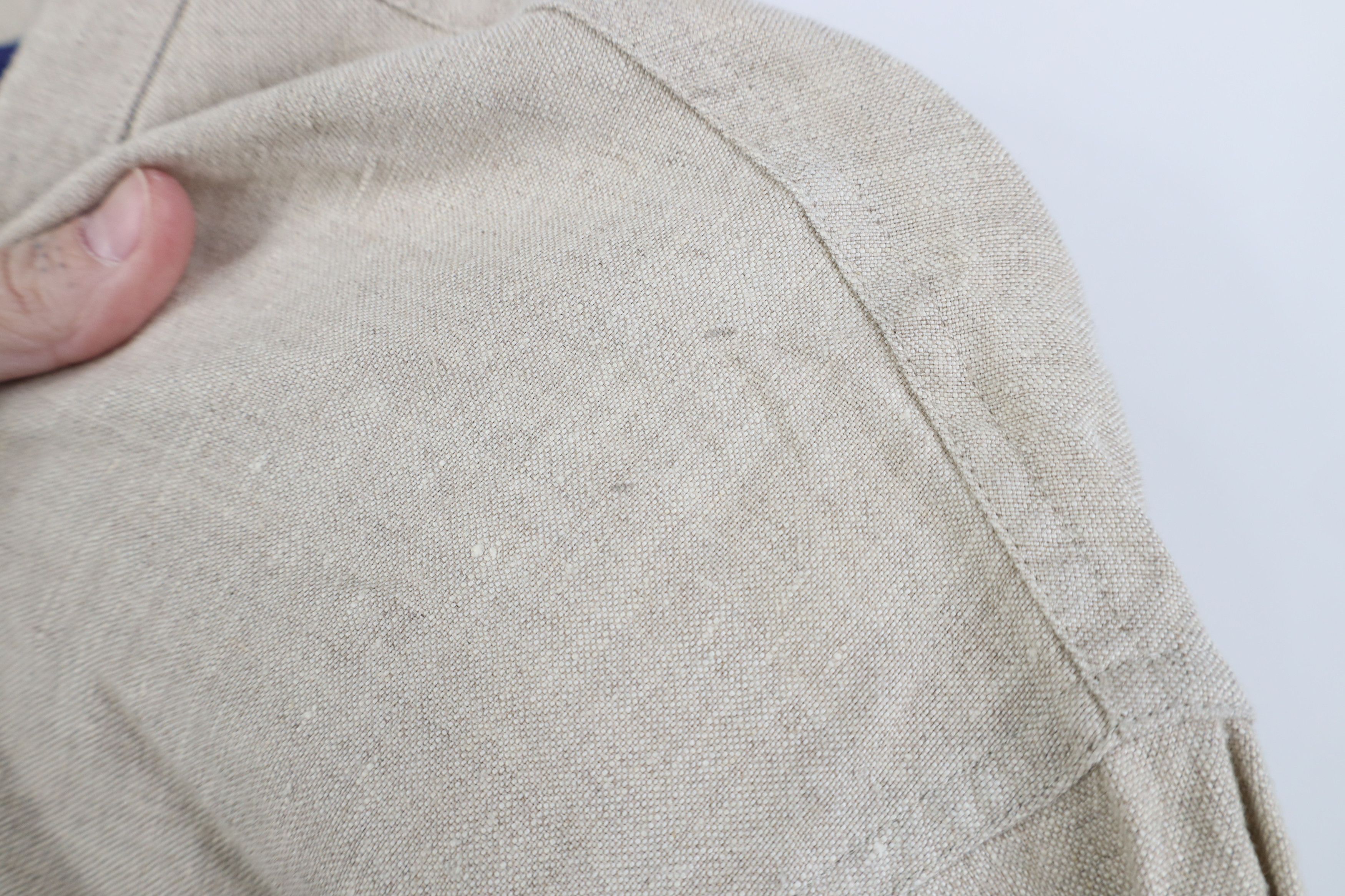 Gap Vintage 90s Gap Linen Button Pocket Jacket Oatmeal Brown Size M / US 6-8 / IT 42-44 - 5 Thumbnail