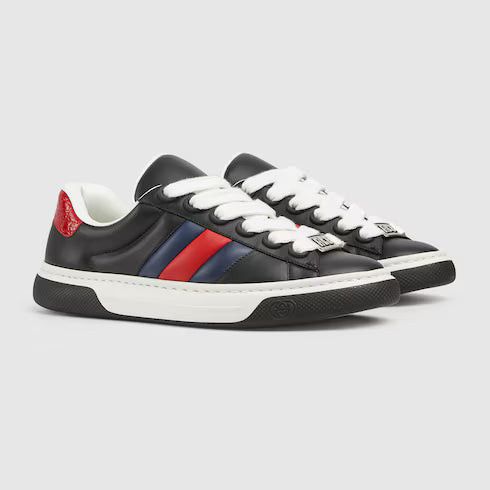 Gucci Ace Web Trainer Sneakers SIZE 9