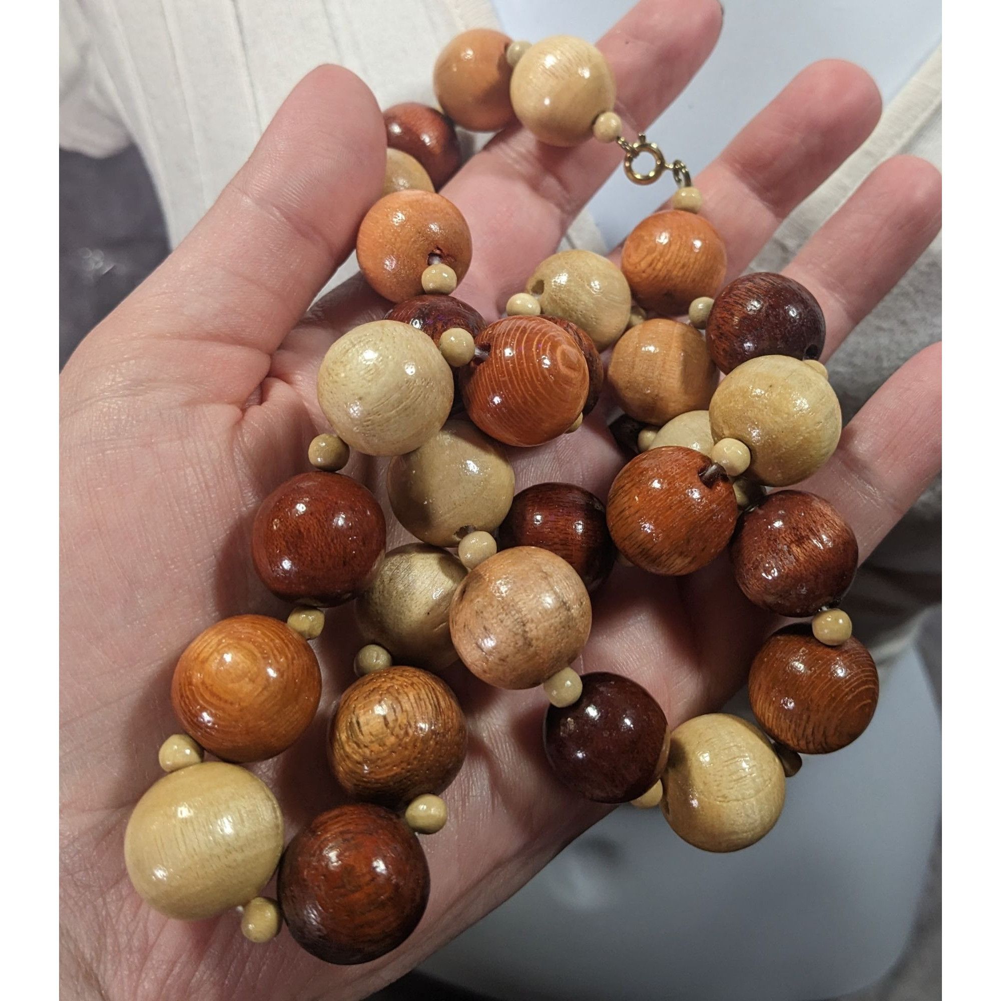 Other Rustic Cottagecore Polished Wood Beaded Lightweight Necklace Size ONE SIZE - 4 Thumbnail