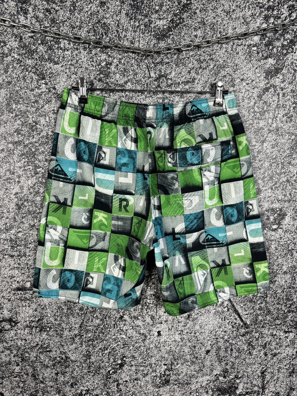 Quiksilver Quiksilver Board Shorts Swim Trunks Green Graphic Print Surf Size US 34 / EU 50 - 9 Thumbnail