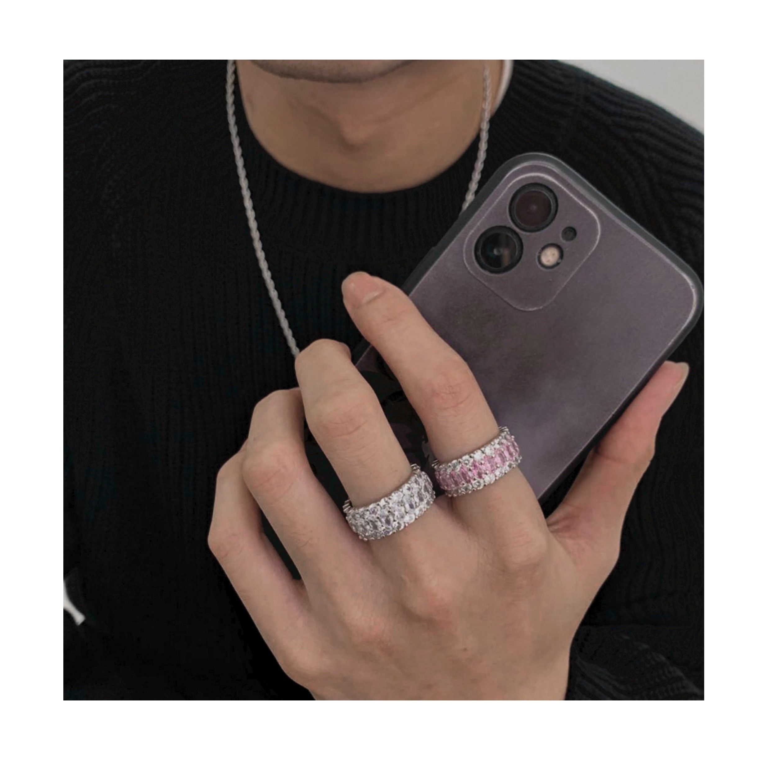 Jewelry × Native Retro Jewelry Rings Open Size Chrome Ring (Size 7-13) Size ONE SIZE - 2 Thumbnail