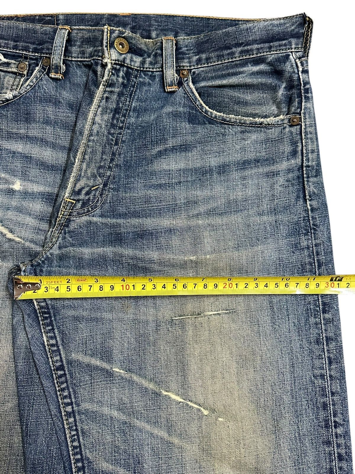 Levi's Vintage 90s Levis 503 Blue Mud Wash Style Distressed Jeans Size US 32 / EU 48 - 15 Thumbnail