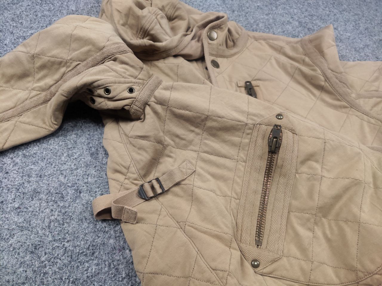 Ralph Lauren Rare Vintage 90's Ralph Lauren Quilted Beige Workwear Jacket Size US S / EU 44-46 / 1 - 14 Thumbnail