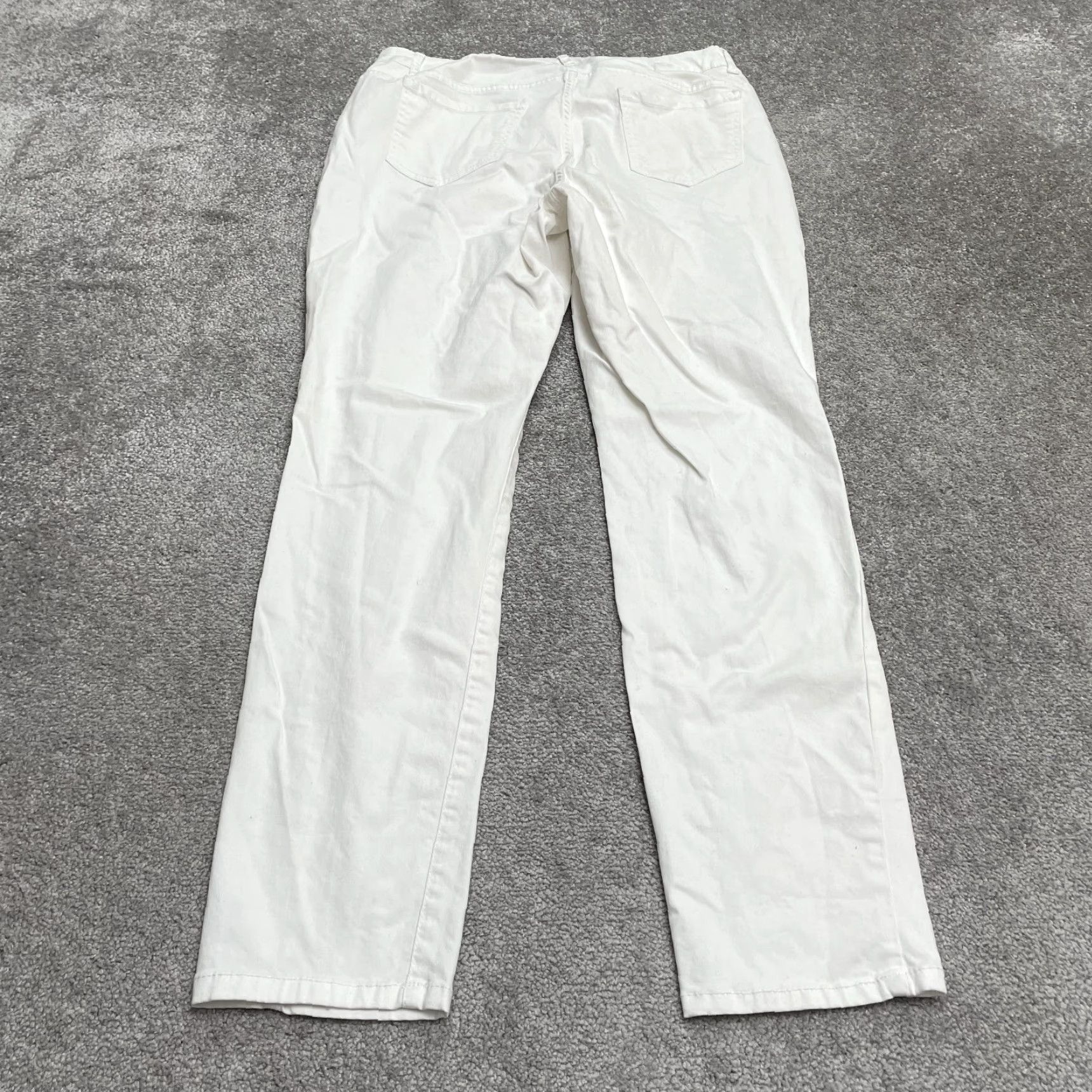 Vintage Ashley Stewart Jeans Womens 14 White High Rise Straight Lightweight 34x31 Size 36" / US 14 / IT 50 - 2 Thumbnail