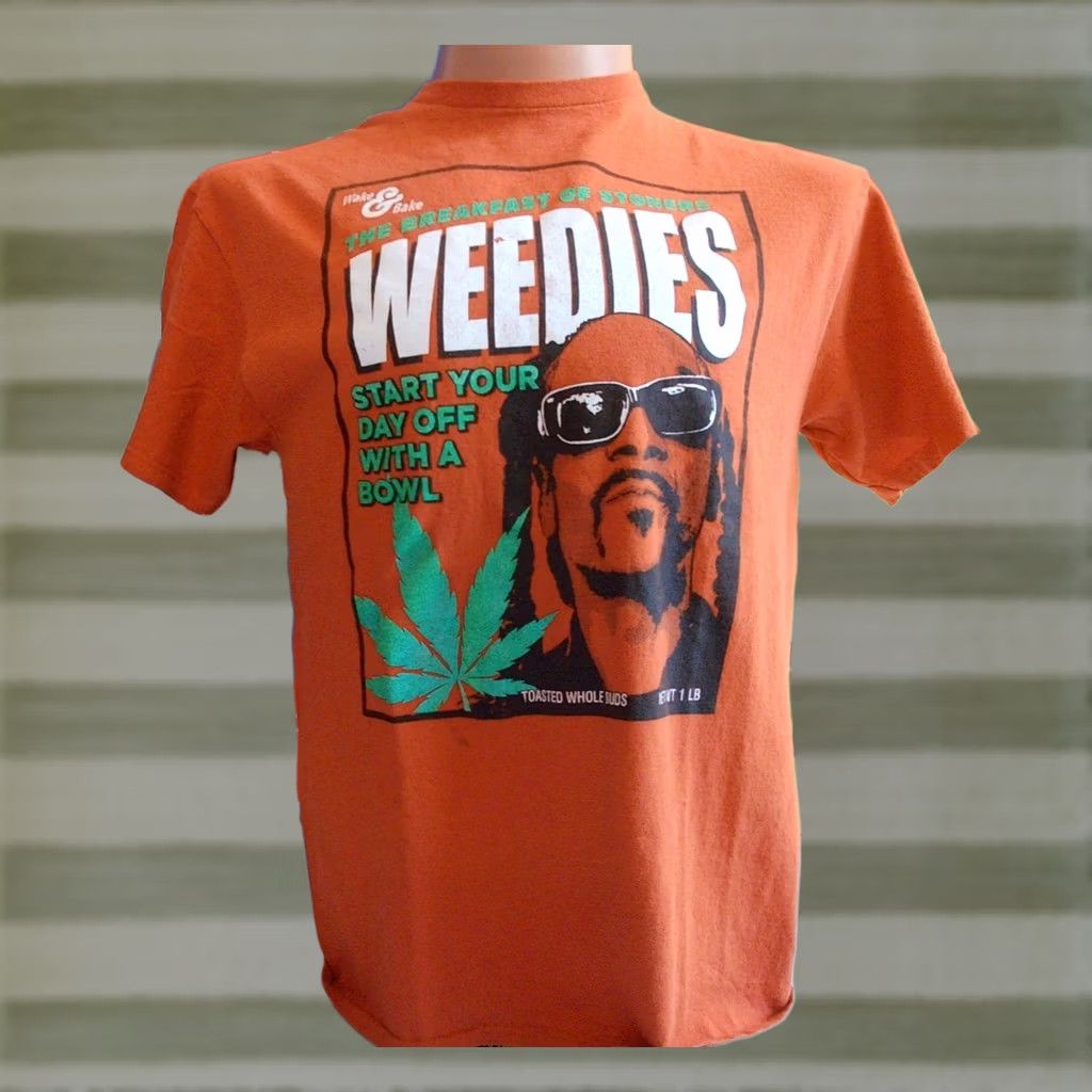 Delta SNOOP DOGG Cheech Chong WEEDIES WAKE & BAKE Breakfast of Stoners Shirt Men LRG Size US L / EU 52-54 / 3 - 1 Thumbnail