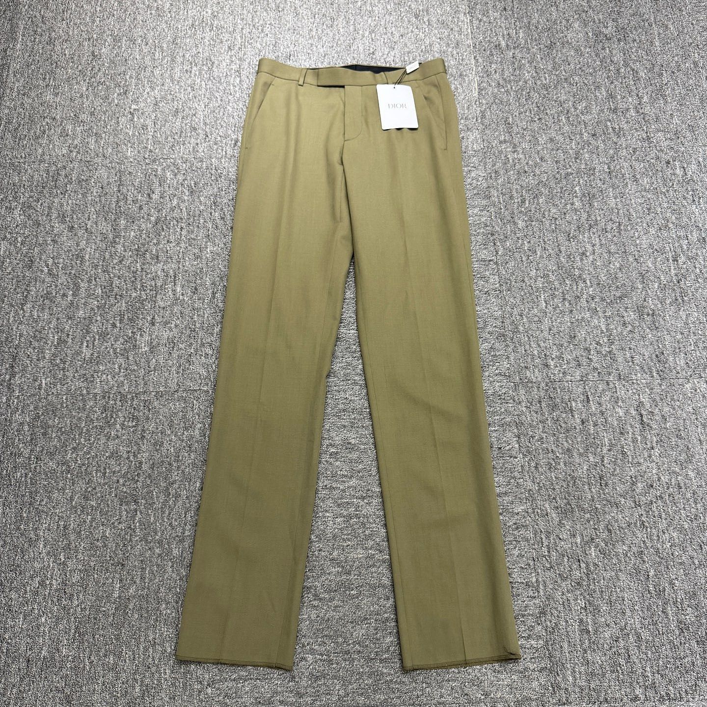 Dior Dior Olive Virgin Wool Trousers Size 30 Size US 30 / EU 46 - 1 Thumbnail