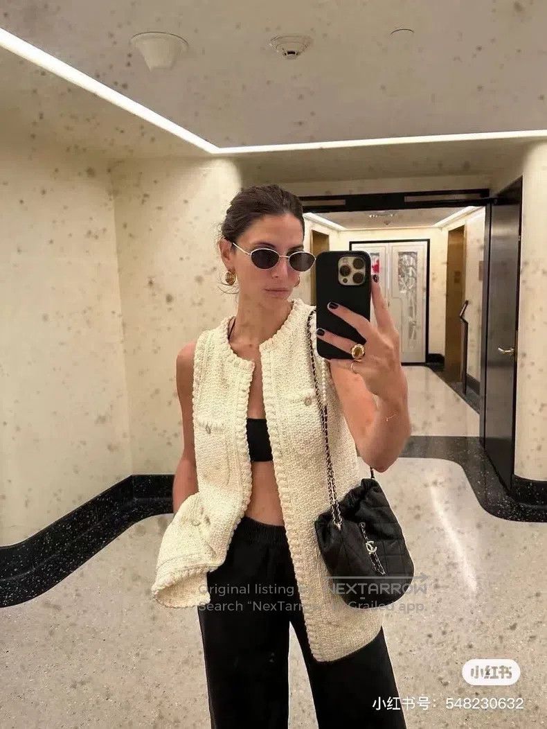 Chanel Chanel White knitted vest jacket Size XXS / US 00 / IT 34 - 8 Thumbnail