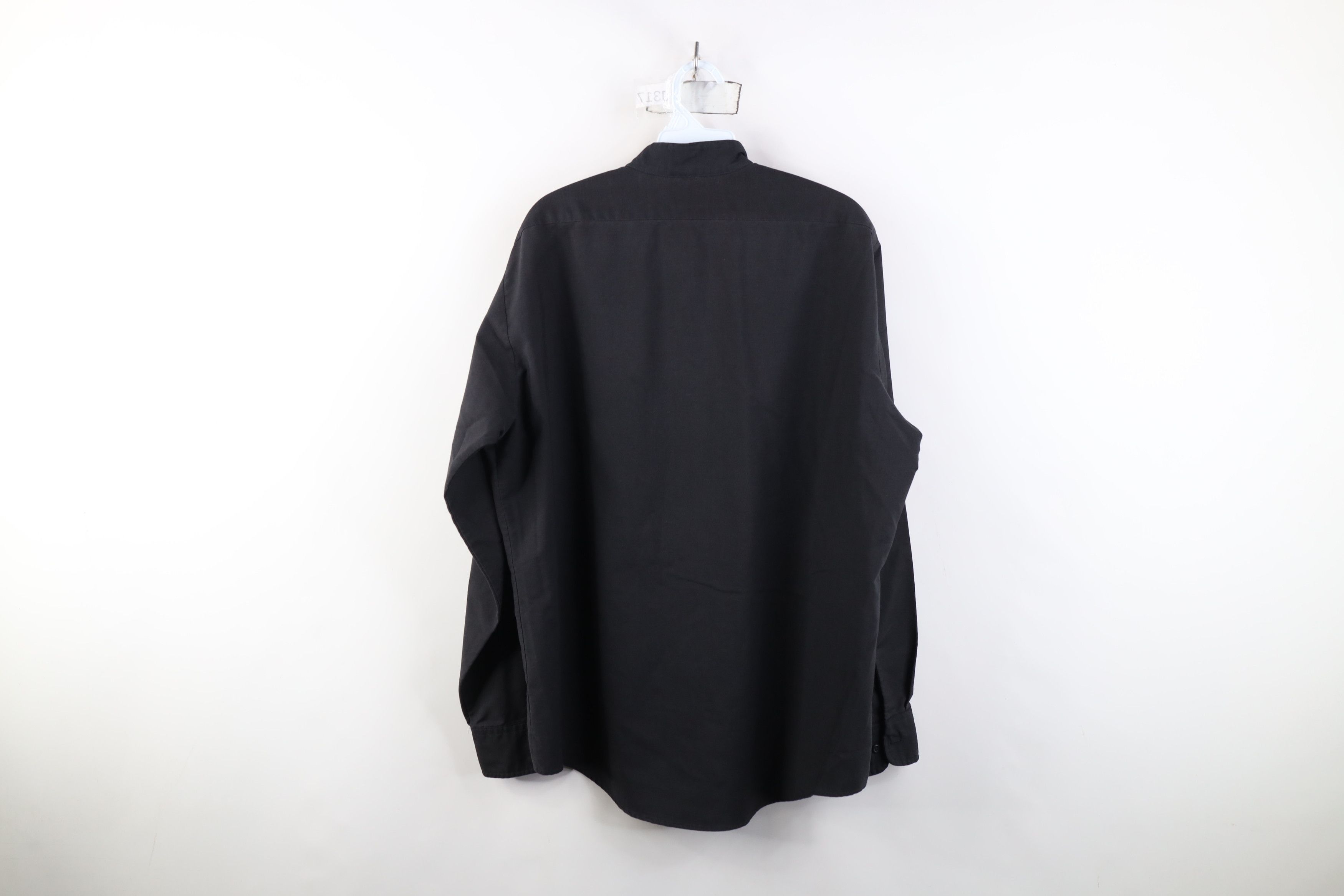 Vintage Vintage 90s Streetwear Band Collar Button Shirt Black USA Size US M / EU 48-50 / 2 - 10 Thumbnail