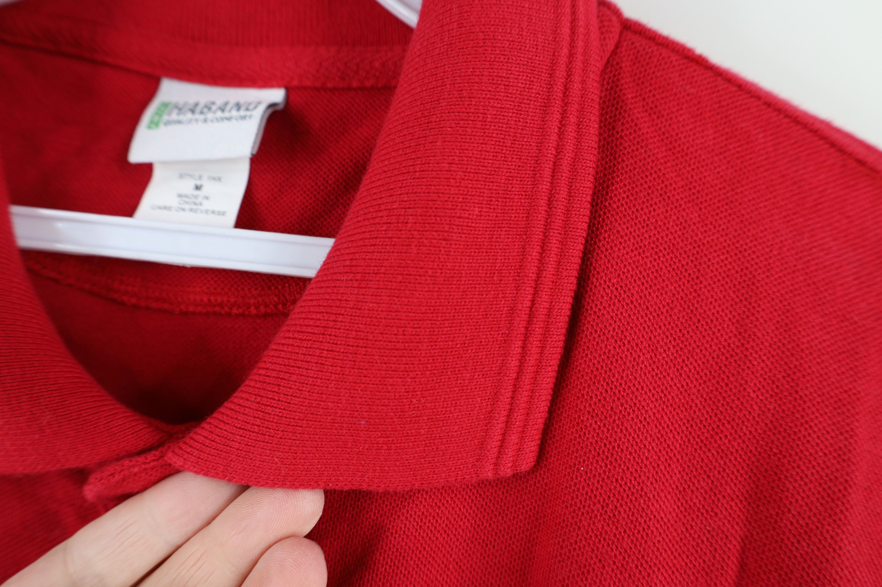 Vintage Vintage 90s Streetwear Knit Collared Golf Polo Shirt Red Size US M / EU 48-50 / 2 - 7 Thumbnail