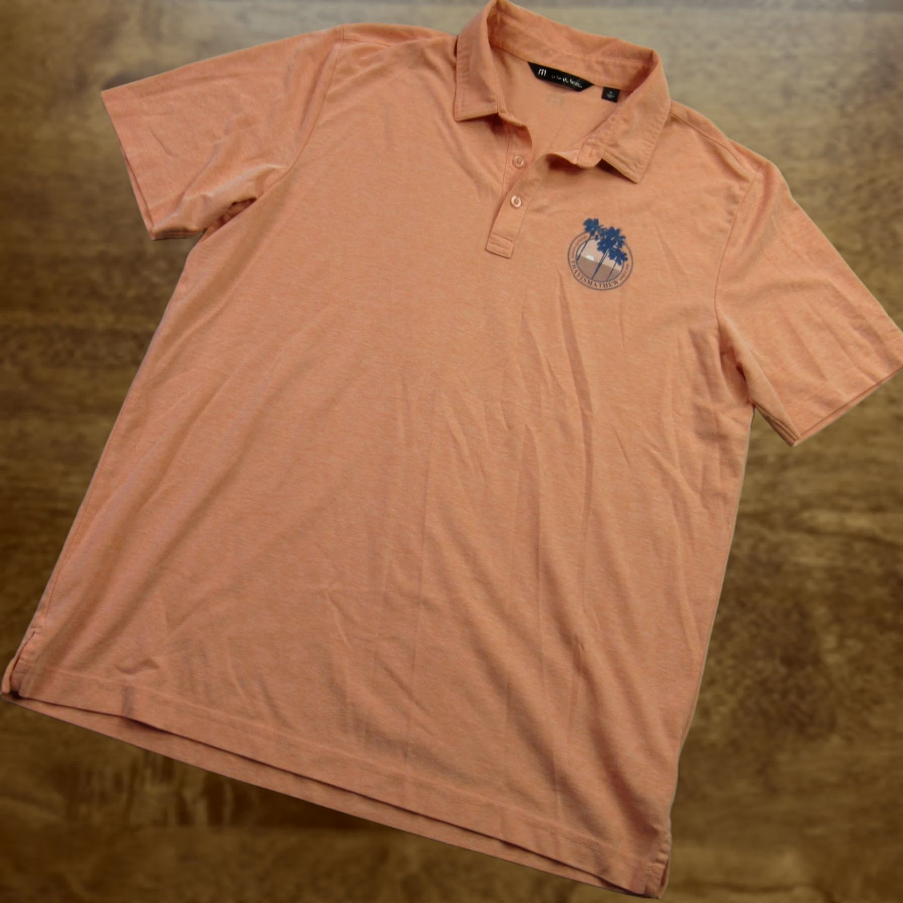 TravisMathew Travis Mathew Polo Mens XL Polo Golf Shirt Short Sleeve Lightweight Orange Outdoors Size US XL / EU 56 / 4 - 1 Thumbnail