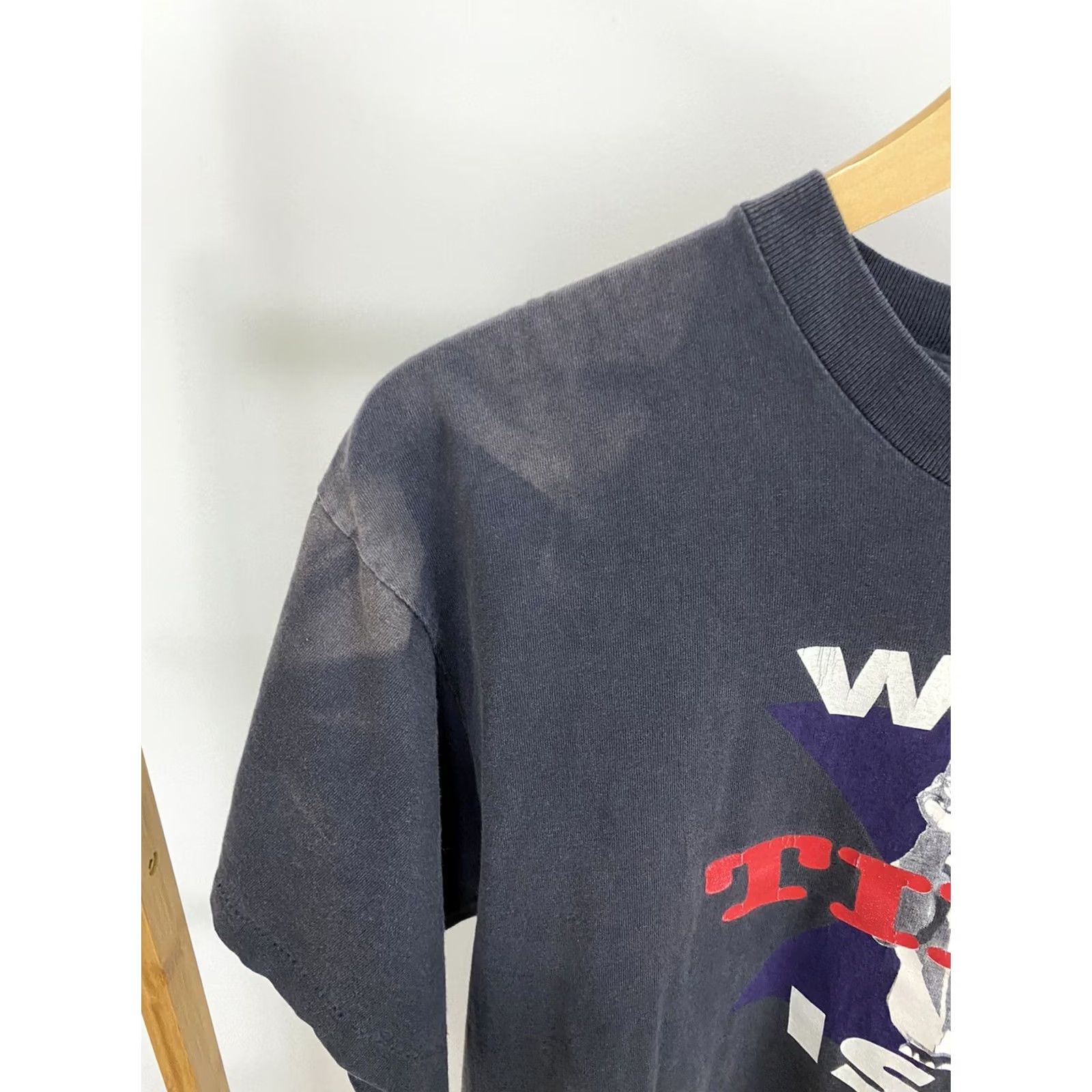 Nike VTG Nike Michael Jordan What Time Is It? Finger Wag Sun Faded T-Shirt XL USA Men Short Sleeve Black Shirt Size US XL / EU 56 / 4 - 6 Thumbnail