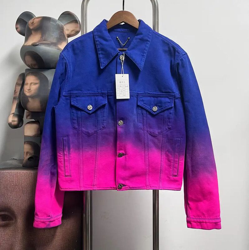 Louis Vuitton Louis Vuitton Men's Pink Gradient Denim Jacket 0089 Size US M / EU 48-50 / 2 - 1 Thumbnail
