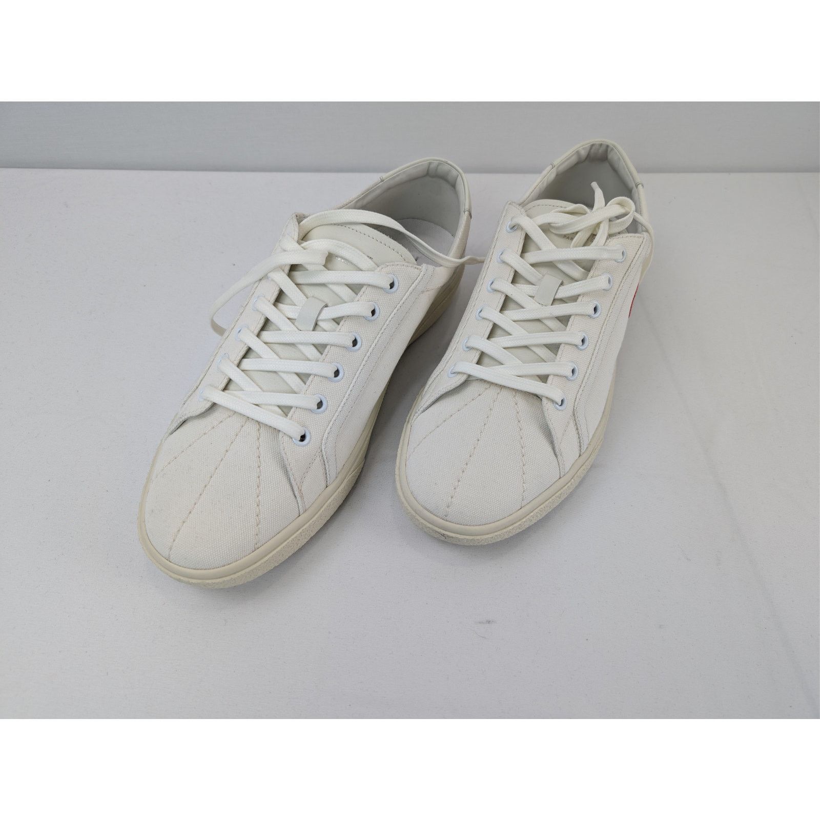 Celine o1rshd1 Canvas & Calfskin Low top Sneakers in White Size US 10 / EU 43 - 8 Thumbnail