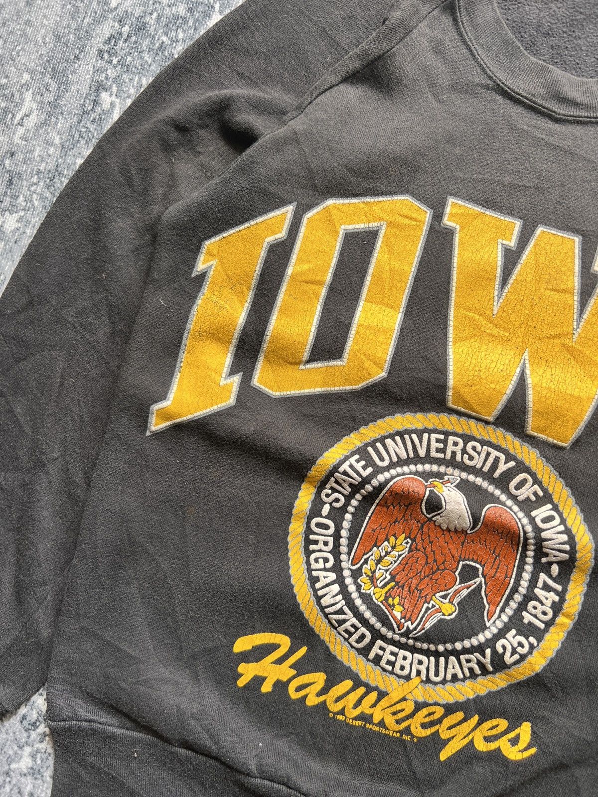 Anvil True Vtg 60s University of Iowa American College Sweater Size US S / EU 44-46 / 1 - 4 Thumbnail