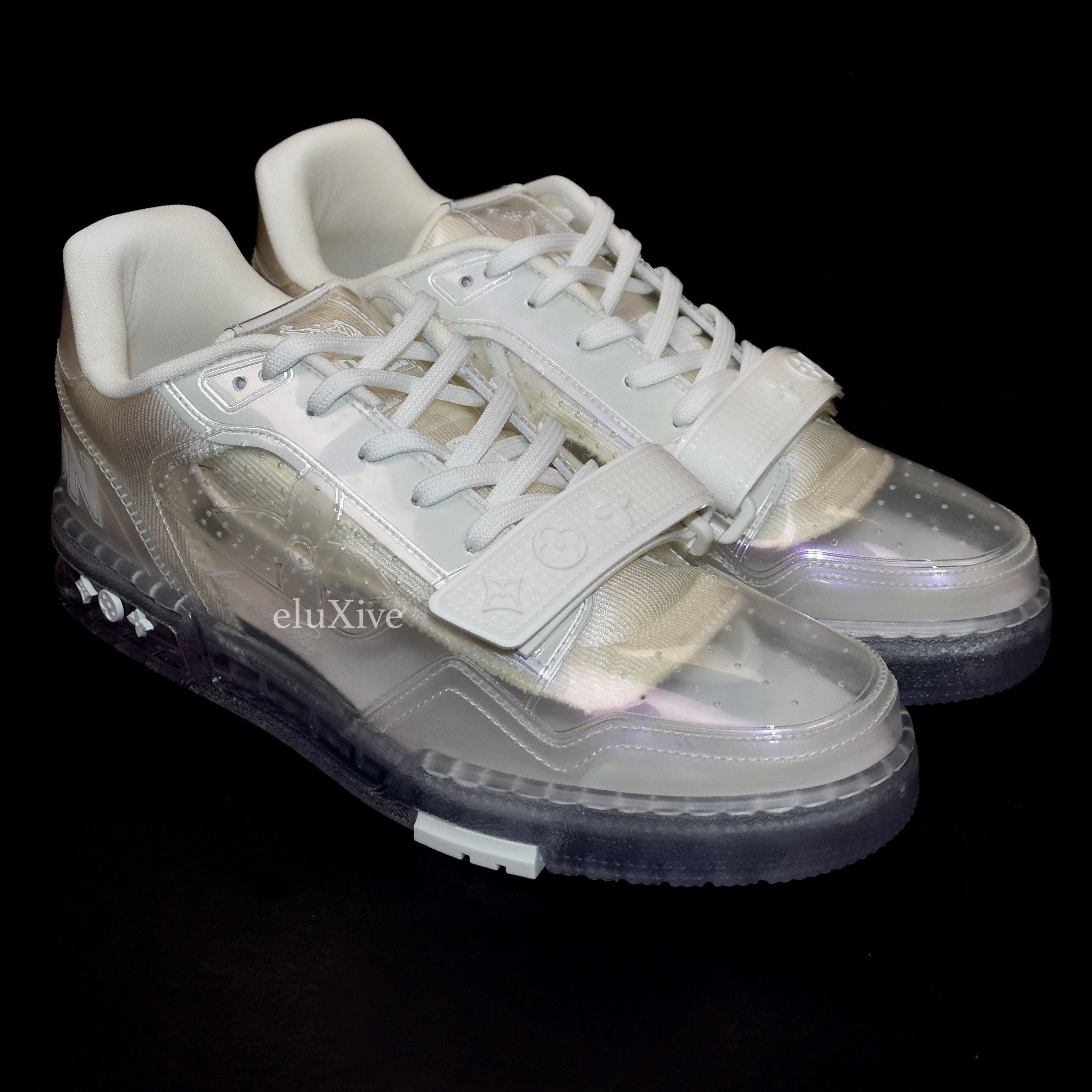 Louis Vuitton Louis Vuitton White/Transparent Trainer Sneakers with Strap Size US 9 / EU 42 - 1 Preview