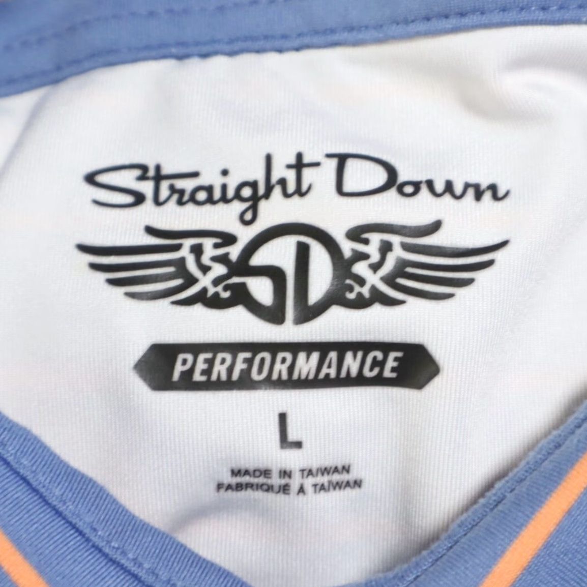 Vintage Straight Down Polo Shirt Mens L Blue Striped Performance Ox Logo Stretch Size US L / EU 52-54 / 3 - 5 Thumbnail