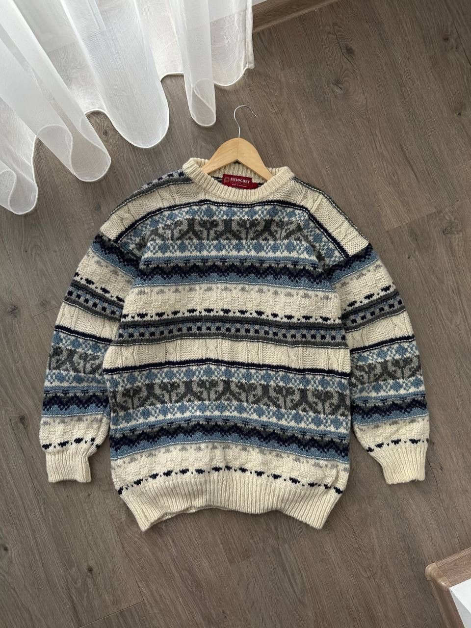 Vintage Vintage Pitlochry In Scotland Knit Wear Sky Blue Sweater Size US L / EU 52-54 / 3 - 6 Thumbnail